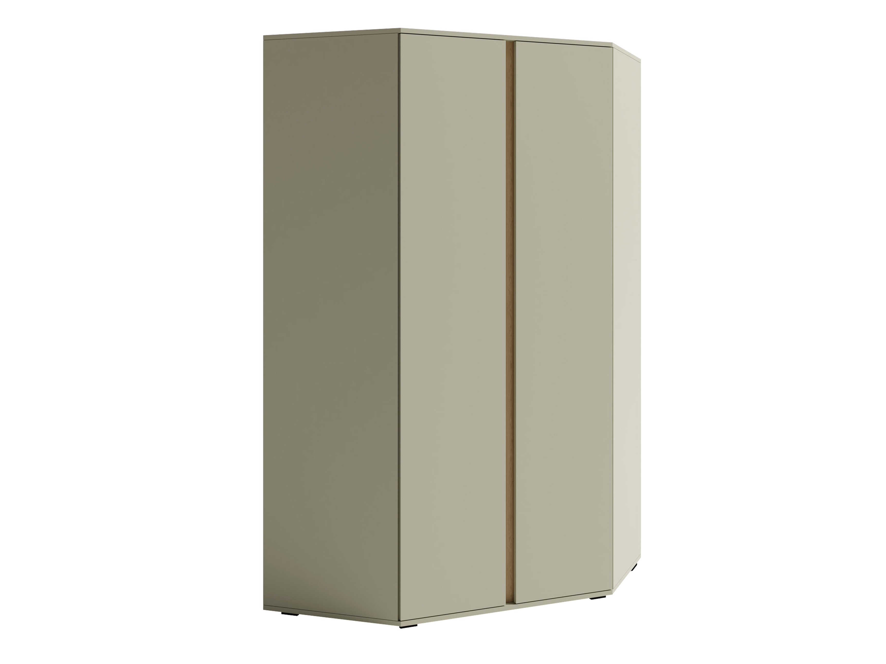 Corner wardrobe Fiosono 101 (Dusty green + Oak)