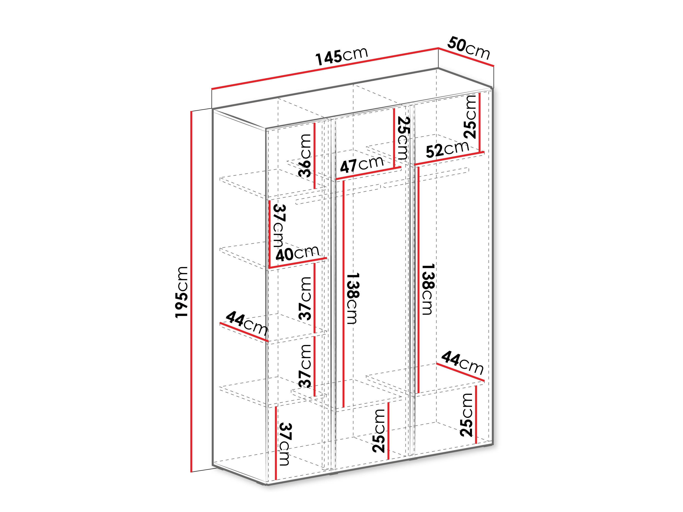 Wardrobe Fiosono 100 (Beige + Light oak)