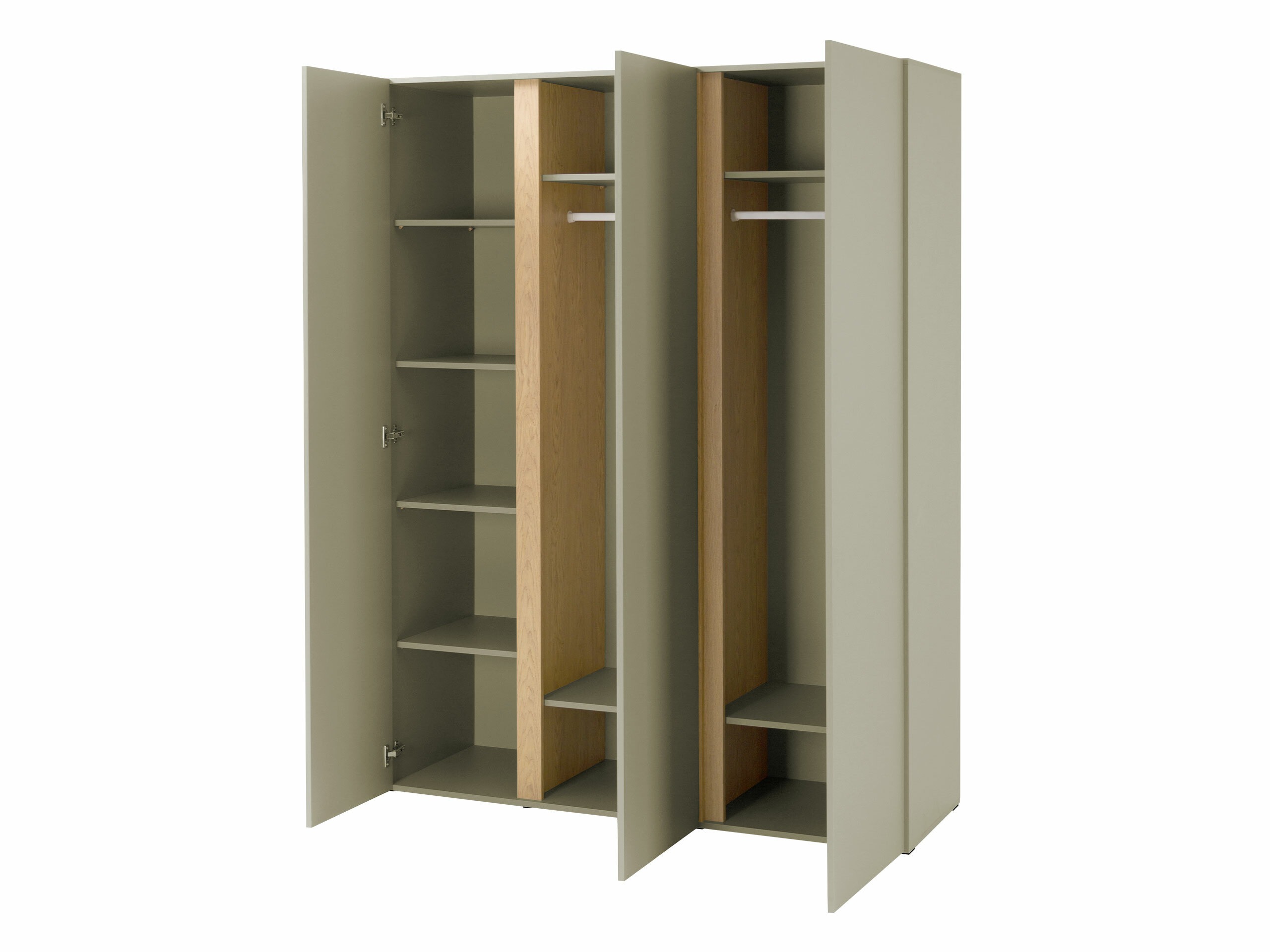 Wardrobe Fiosono 100 (Dusty green + Oak)