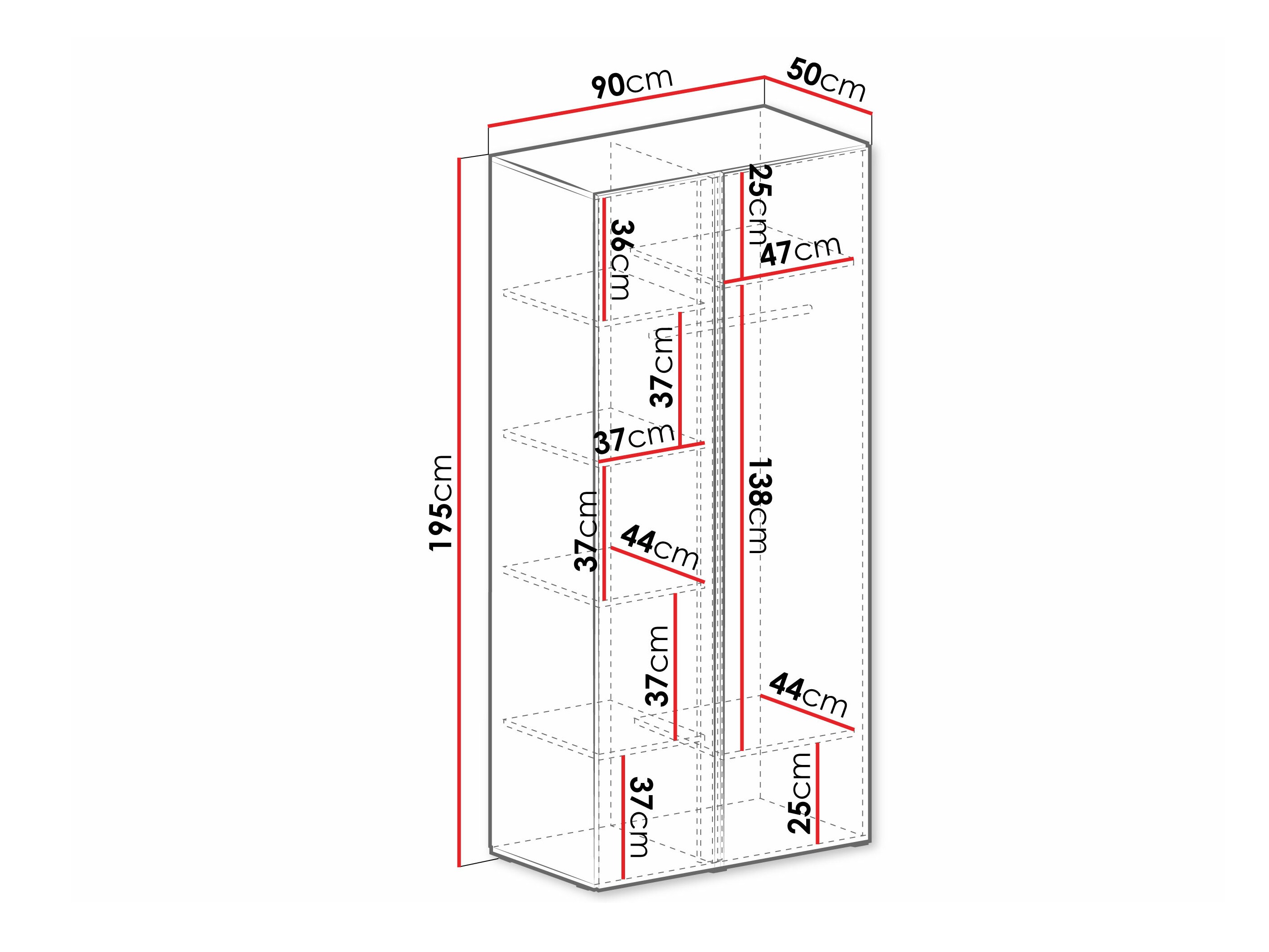 Wardrobe Fiosono 102 (Eucalyptus + Oak)