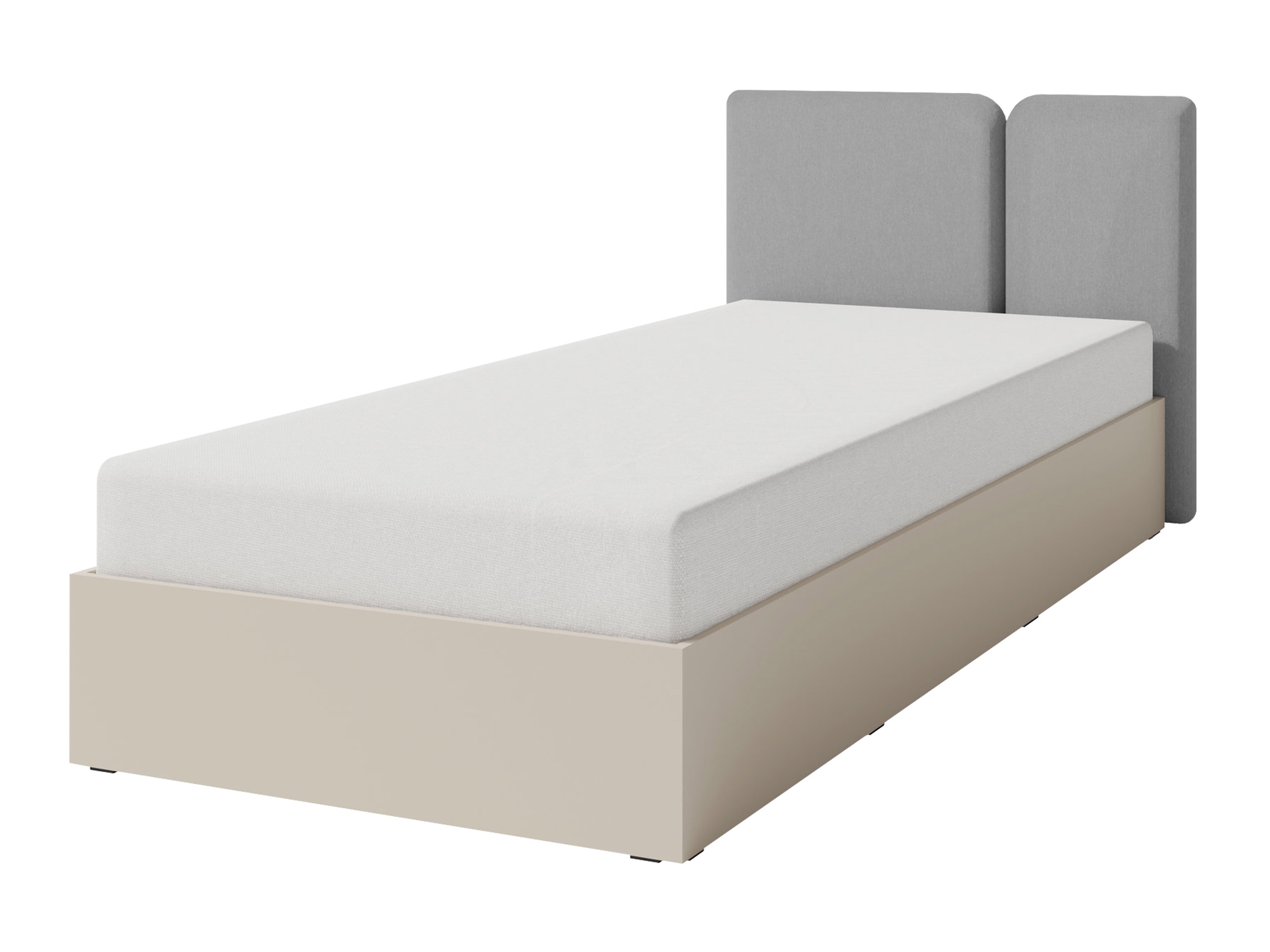 Bed Fiosono 112 (Beige + Light oak)