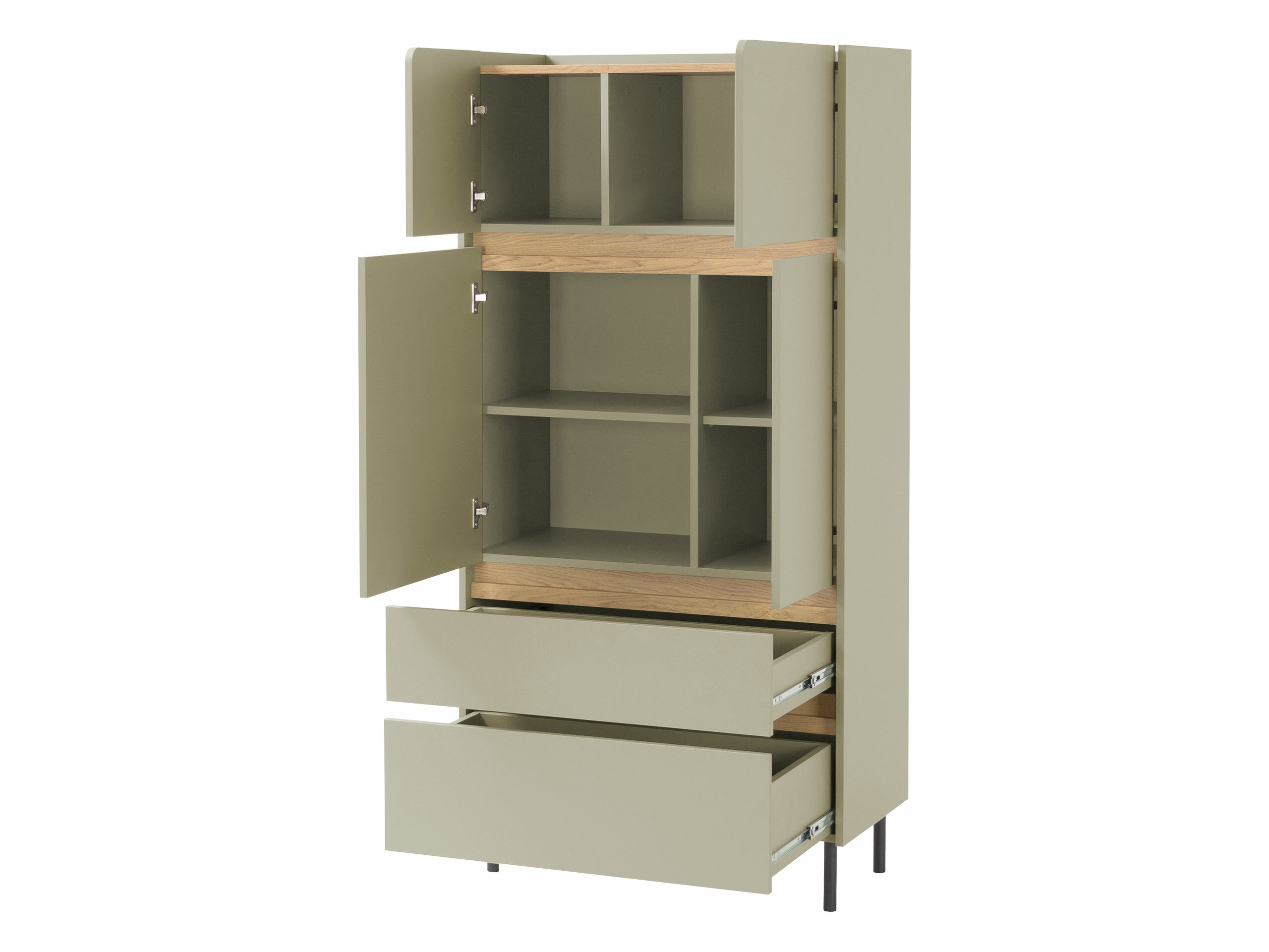 Bookcase Fiosono 104 (Beige + Light oak)