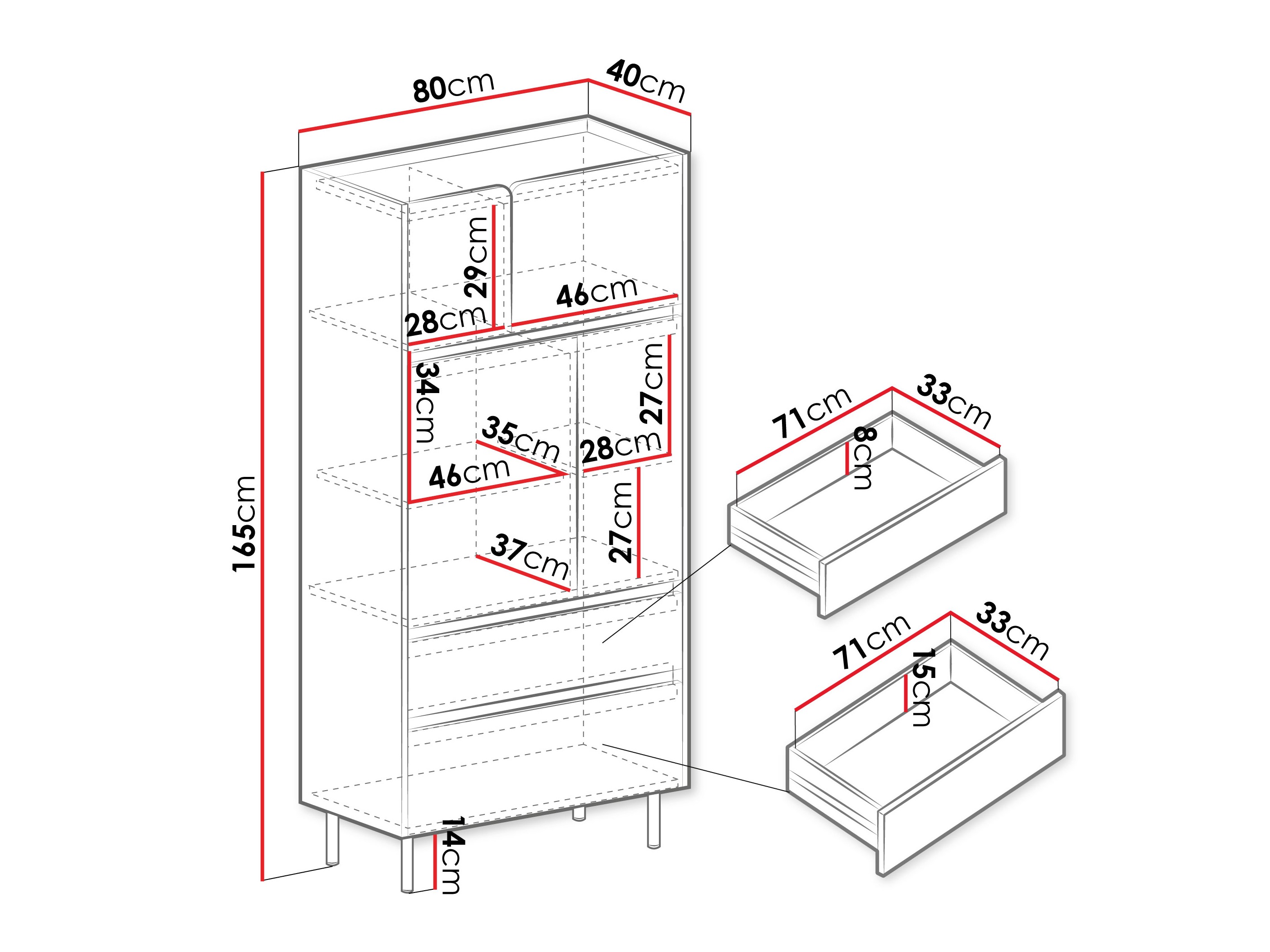 Bookcase Fiosono 104 (Beige + Light oak)