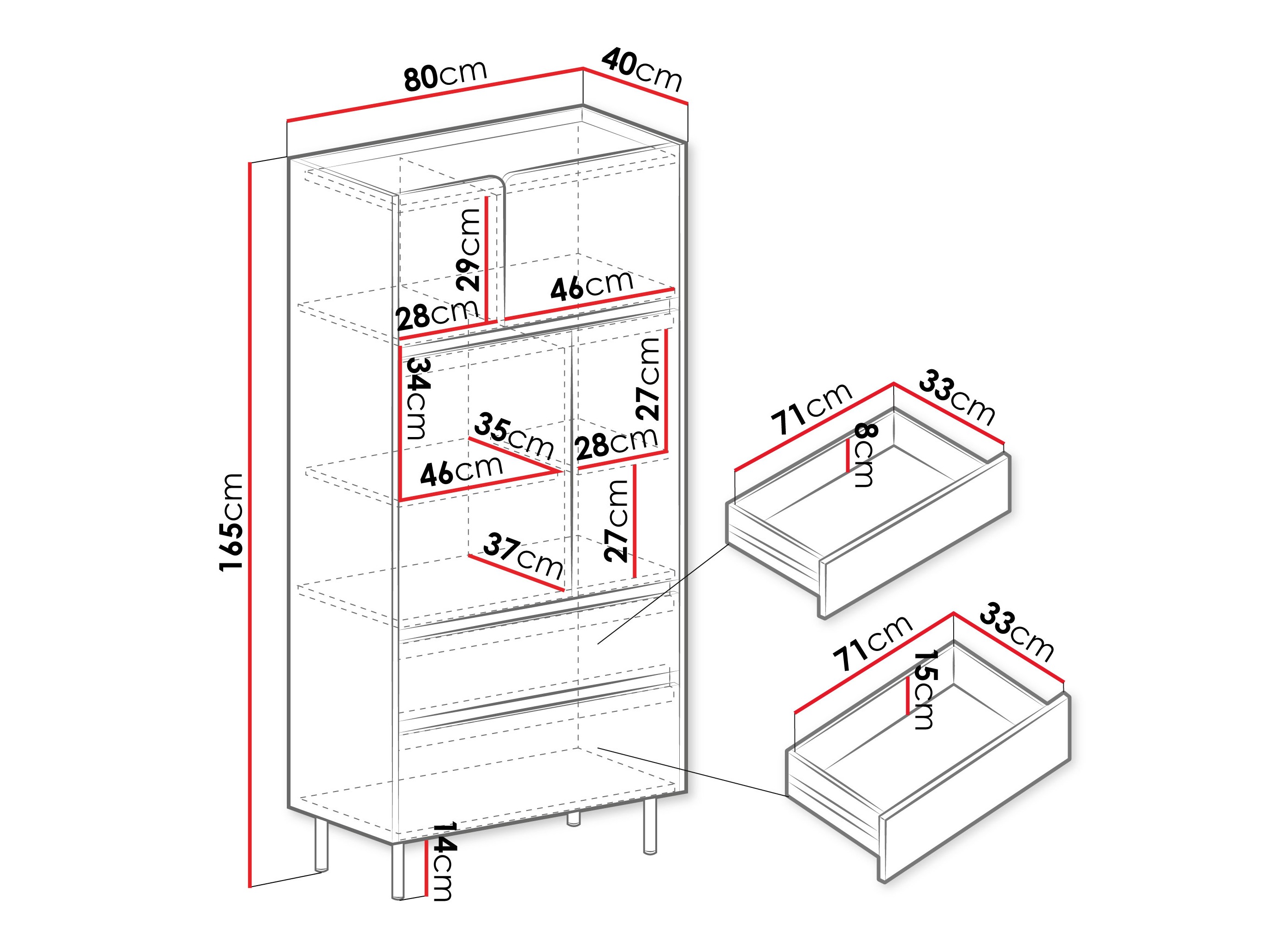 Bookcase Fiosono 104 (Dusty green + Oak)