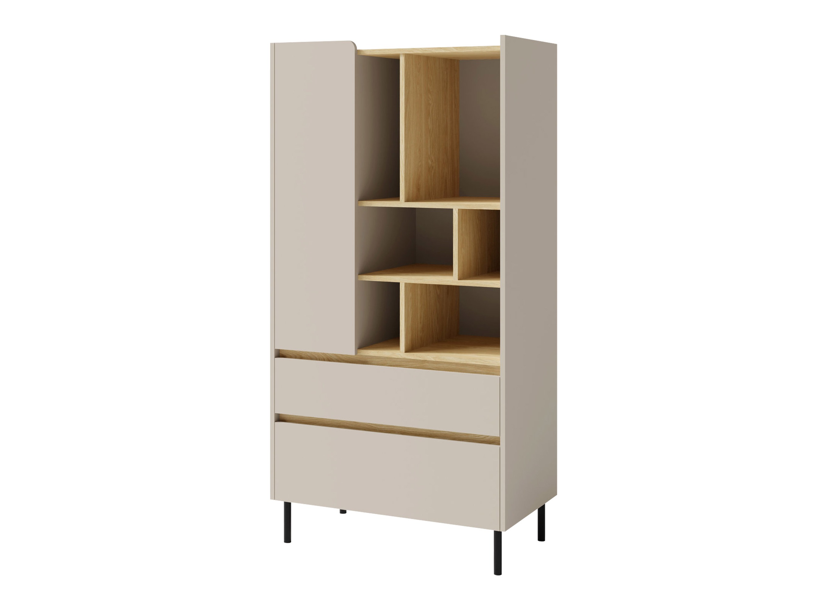 Bookcase Fiosono 105 (Beige + Oak)