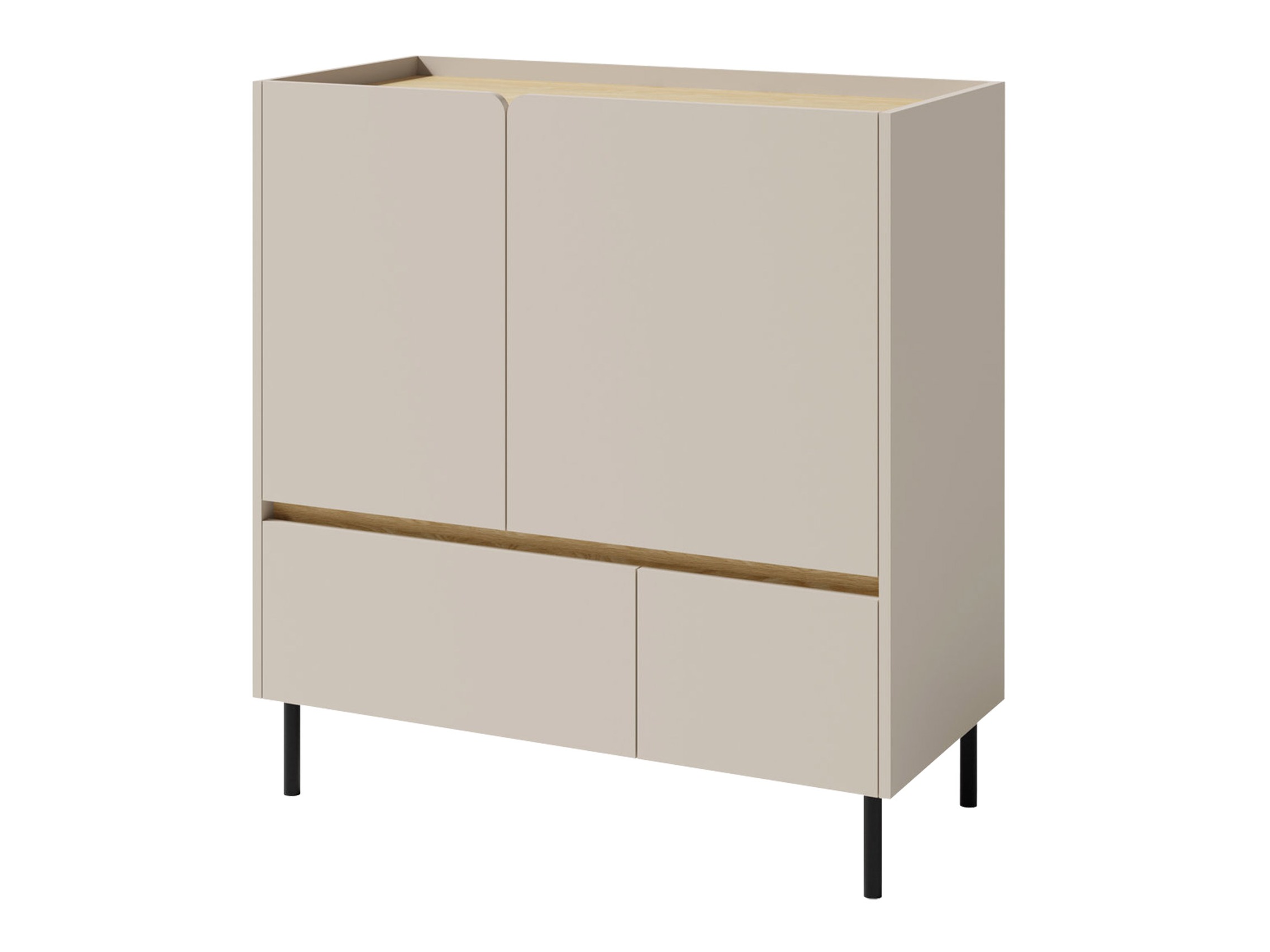 Chest of drawers Fiosono 108 (Beige + Oak)