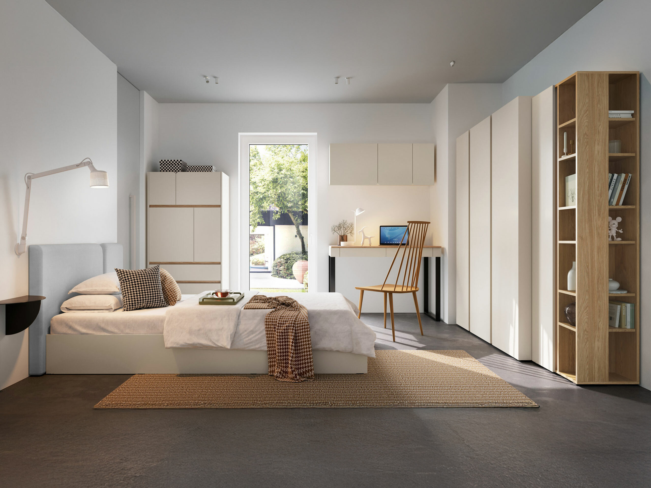 Desk Fiosono 109 (Beige + Light oak)