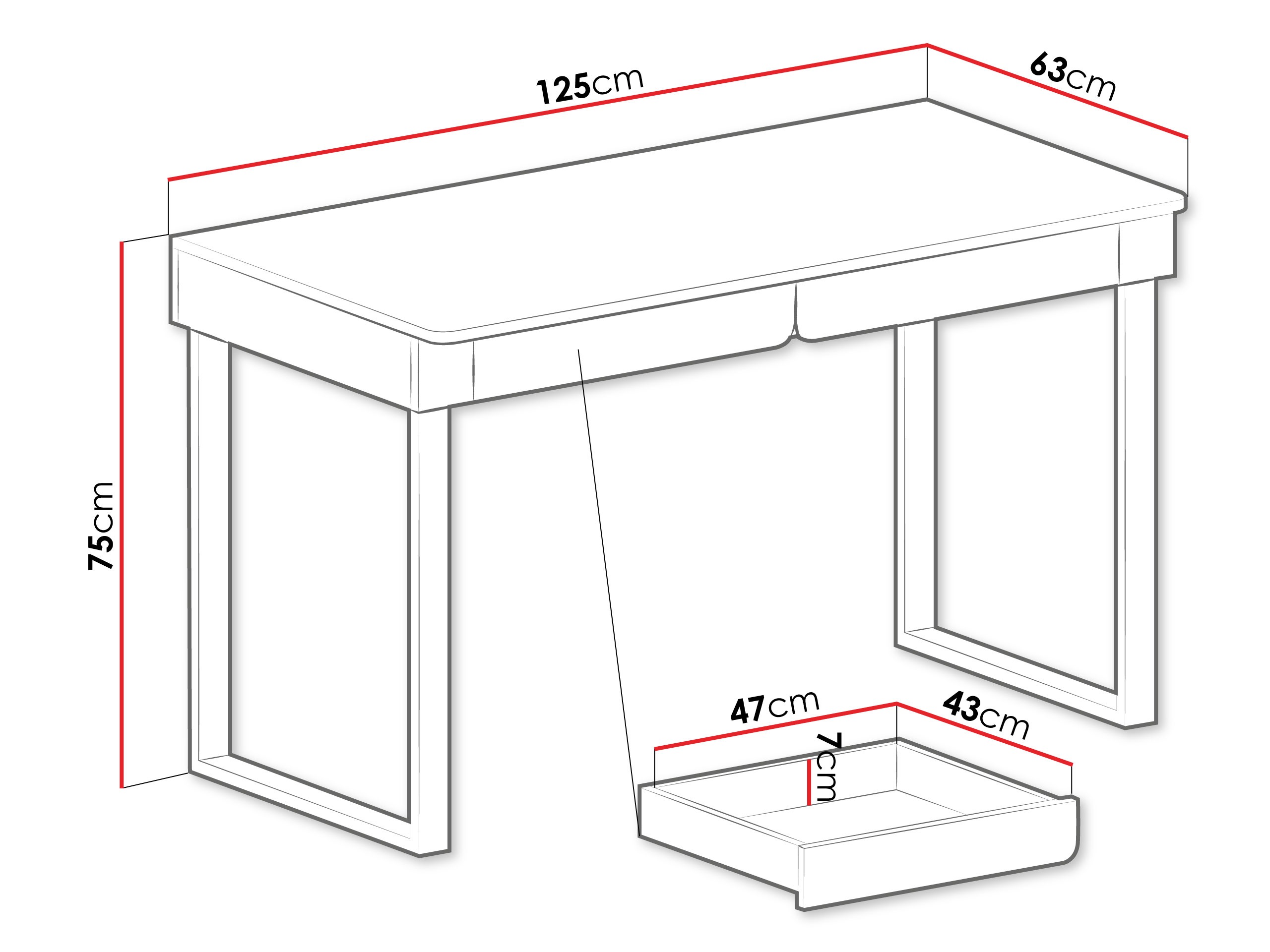Desk Fiosono 109 (Beige + Light oak)