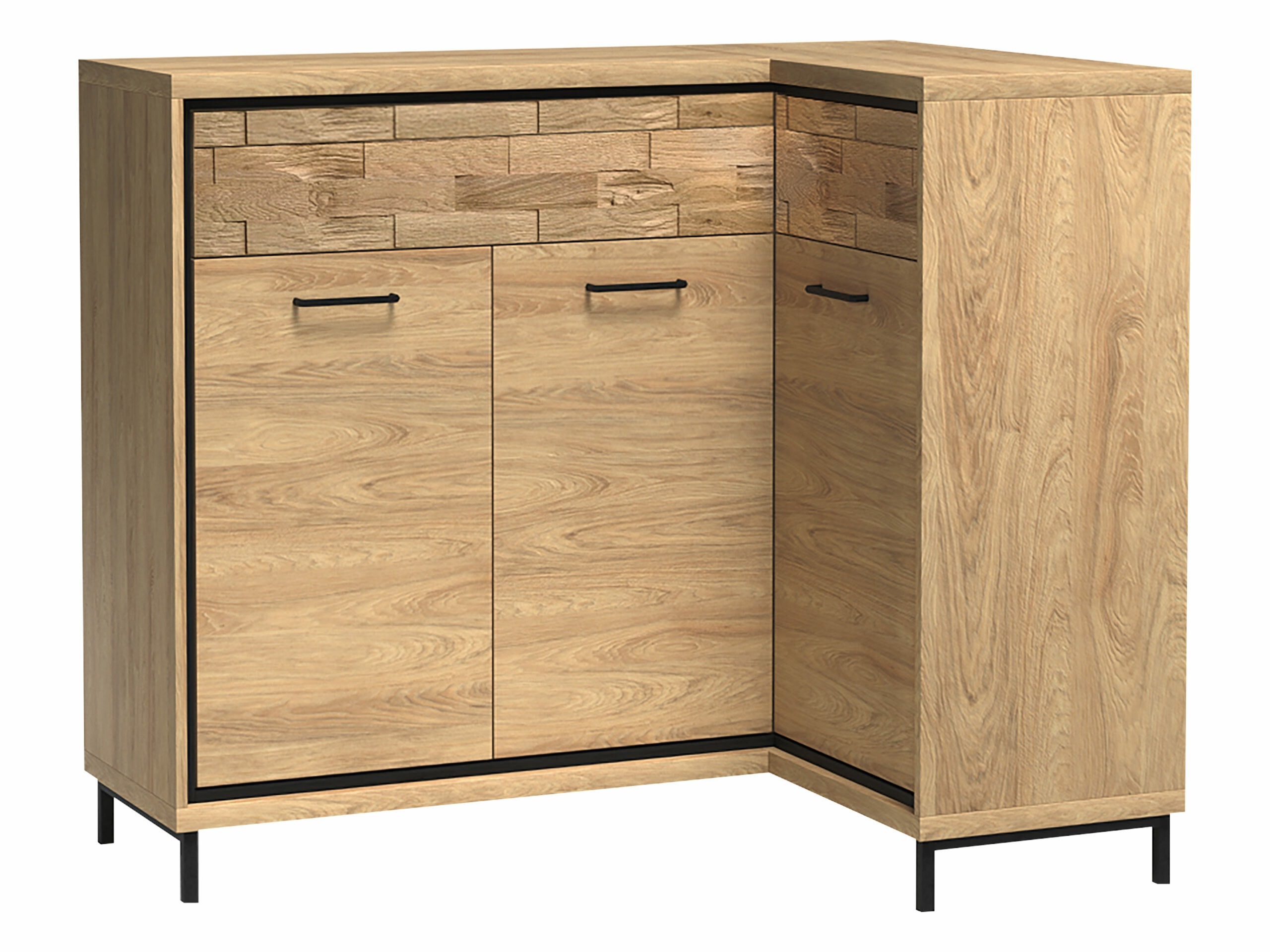 Corner chest of drawers Etrmoni 106 (Light wood + Oak)