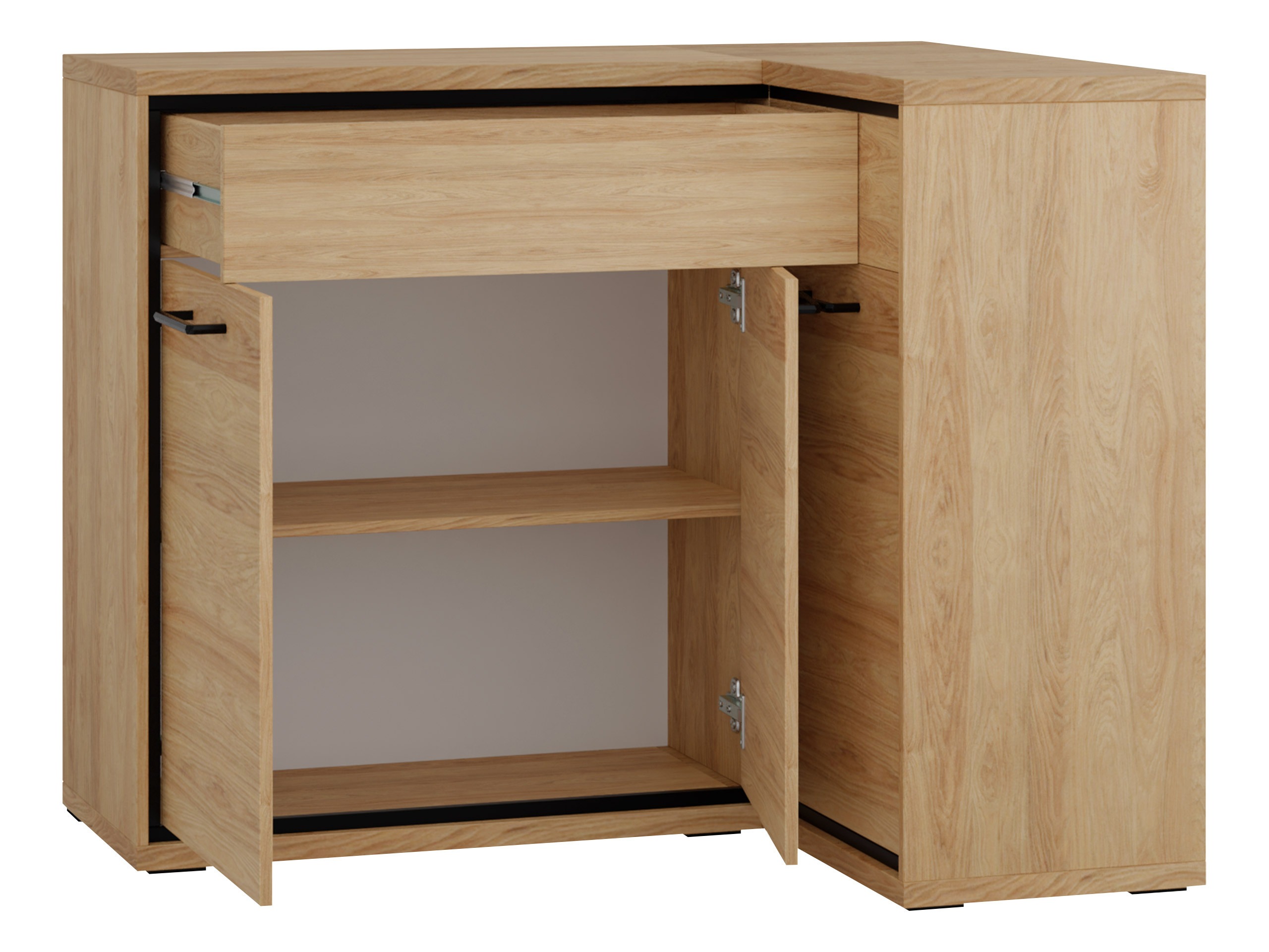 Corner chest of drawers Etrmoni 106 (Light wood + Oak)