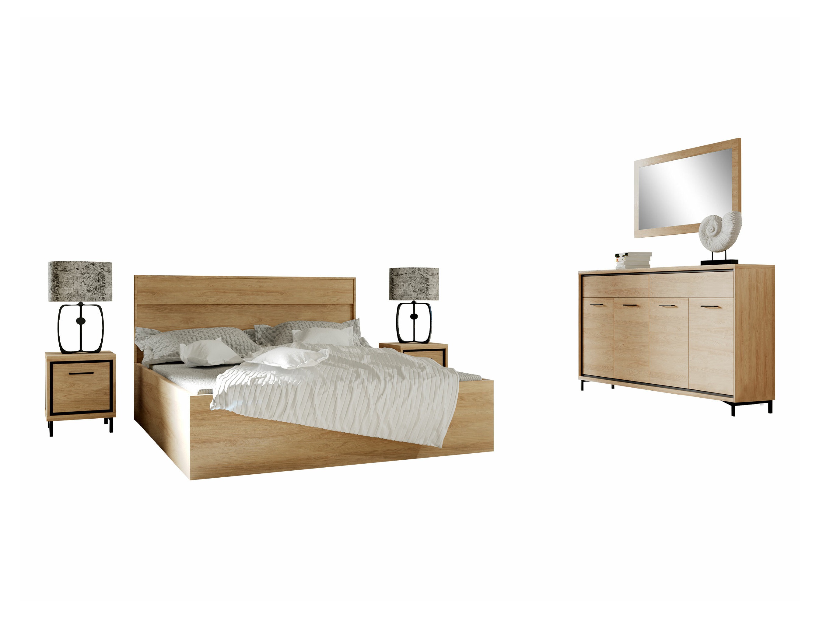 Bedroom set Etrmoni 122 (Light wood)