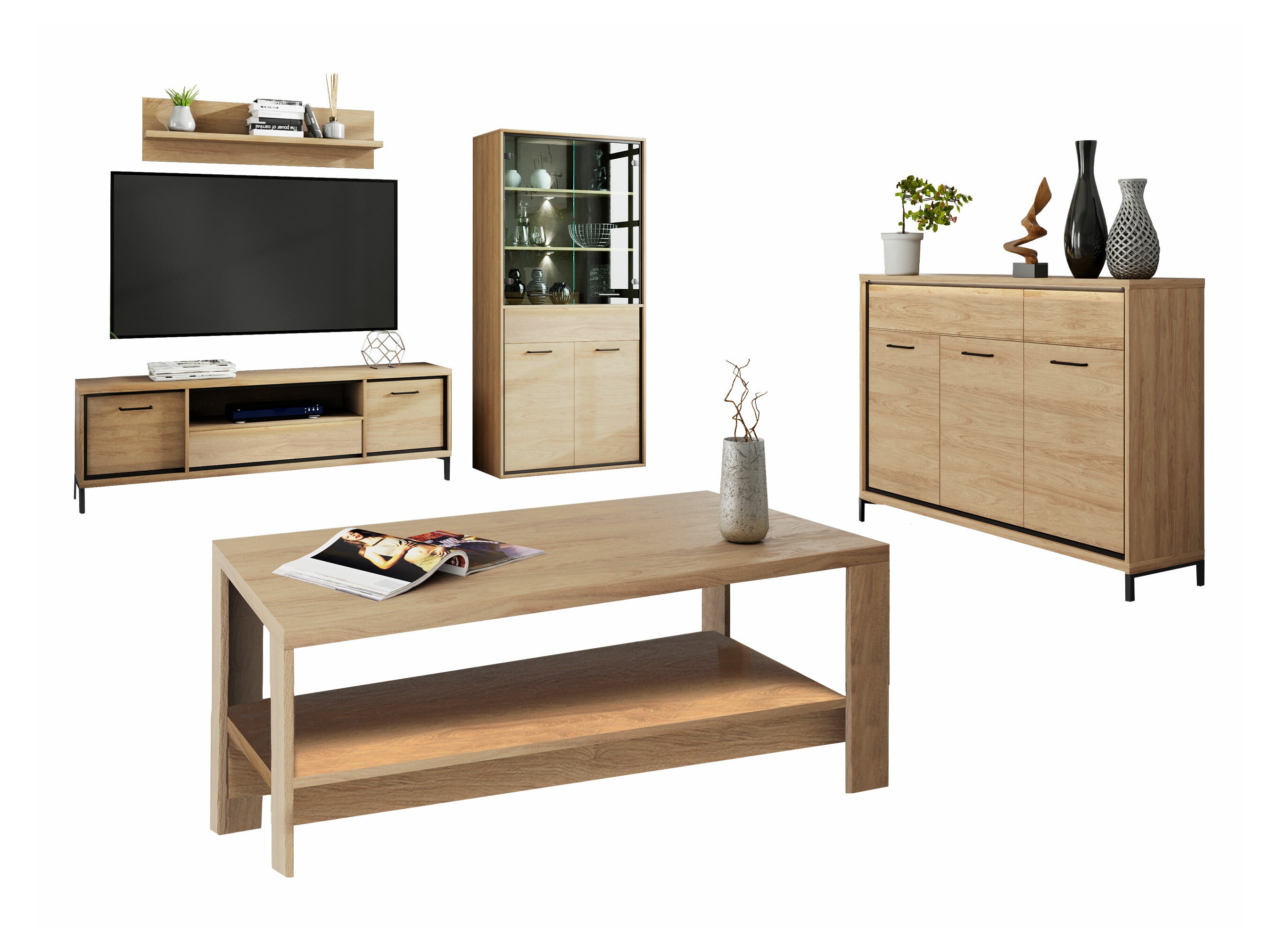 Living room set Etrmoni 118 (Light wood)