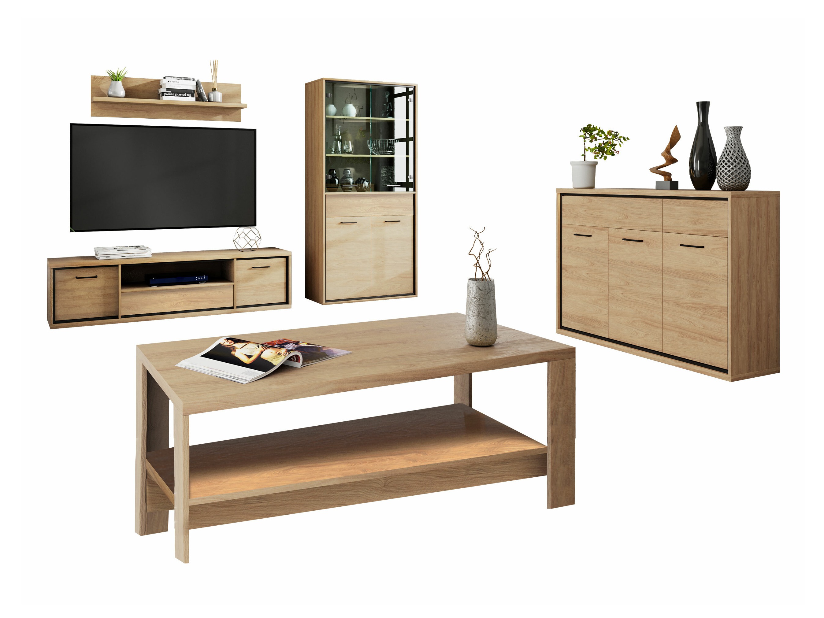 Living room set Etrmoni 118 (Light wood)