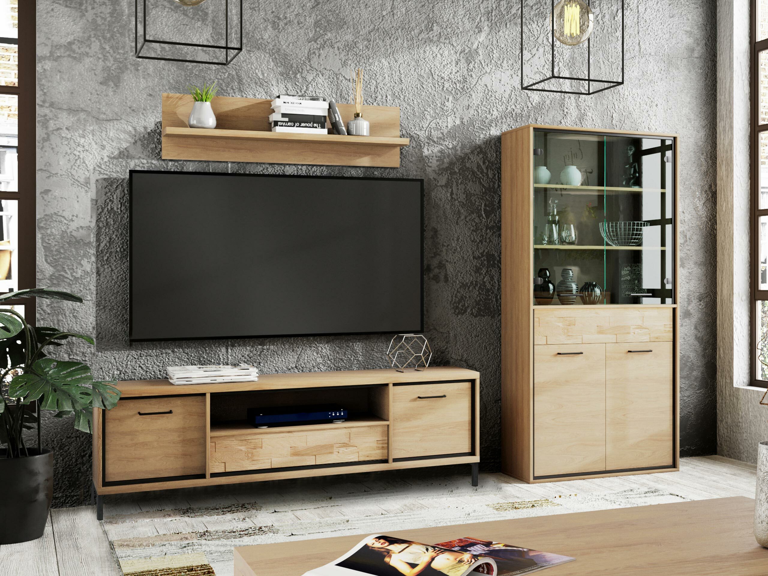 Living room set Etrmoni 119 (Light wood + Oak)