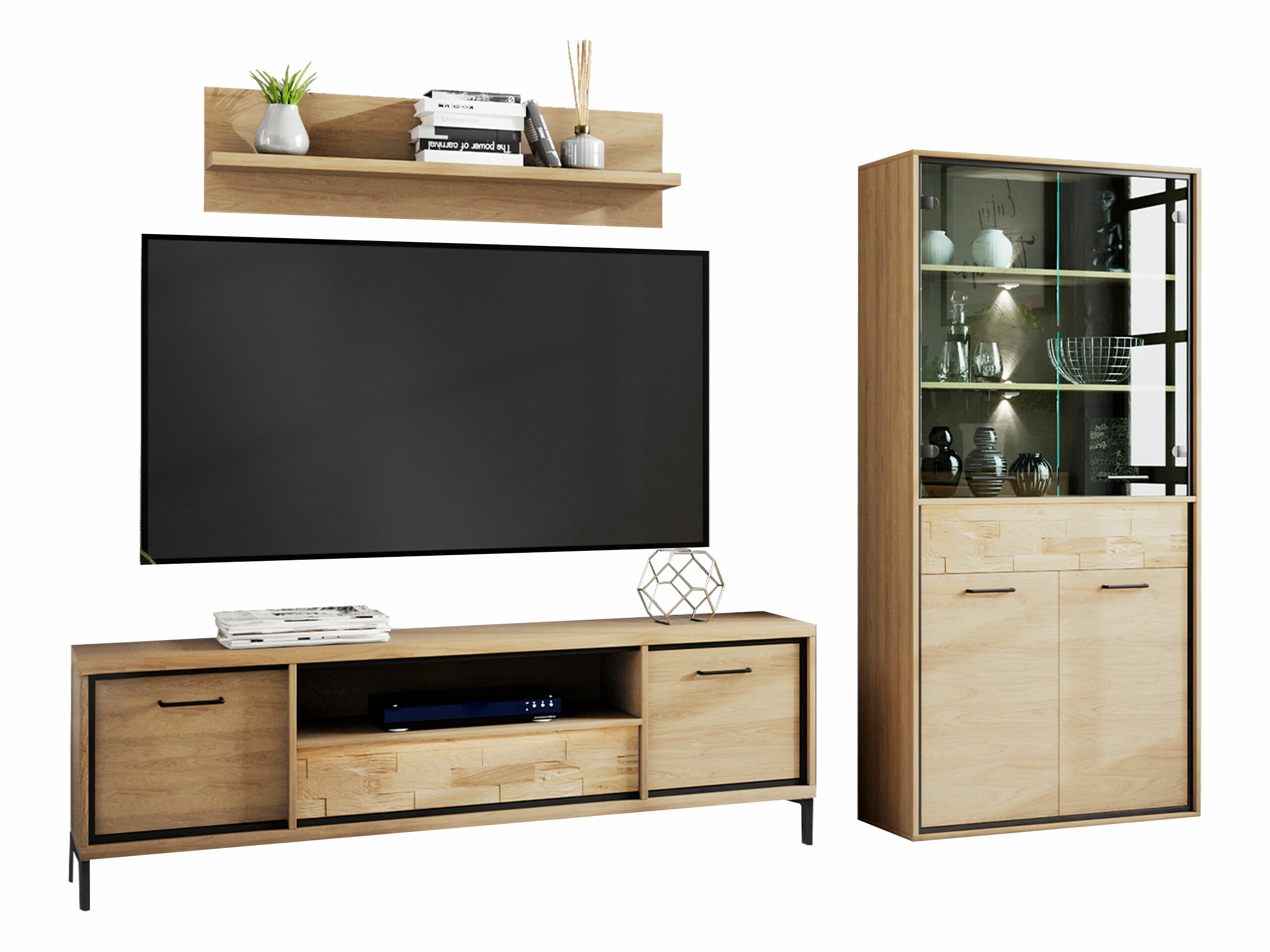 Living room set Etrmoni 119 (Light wood + Oak)