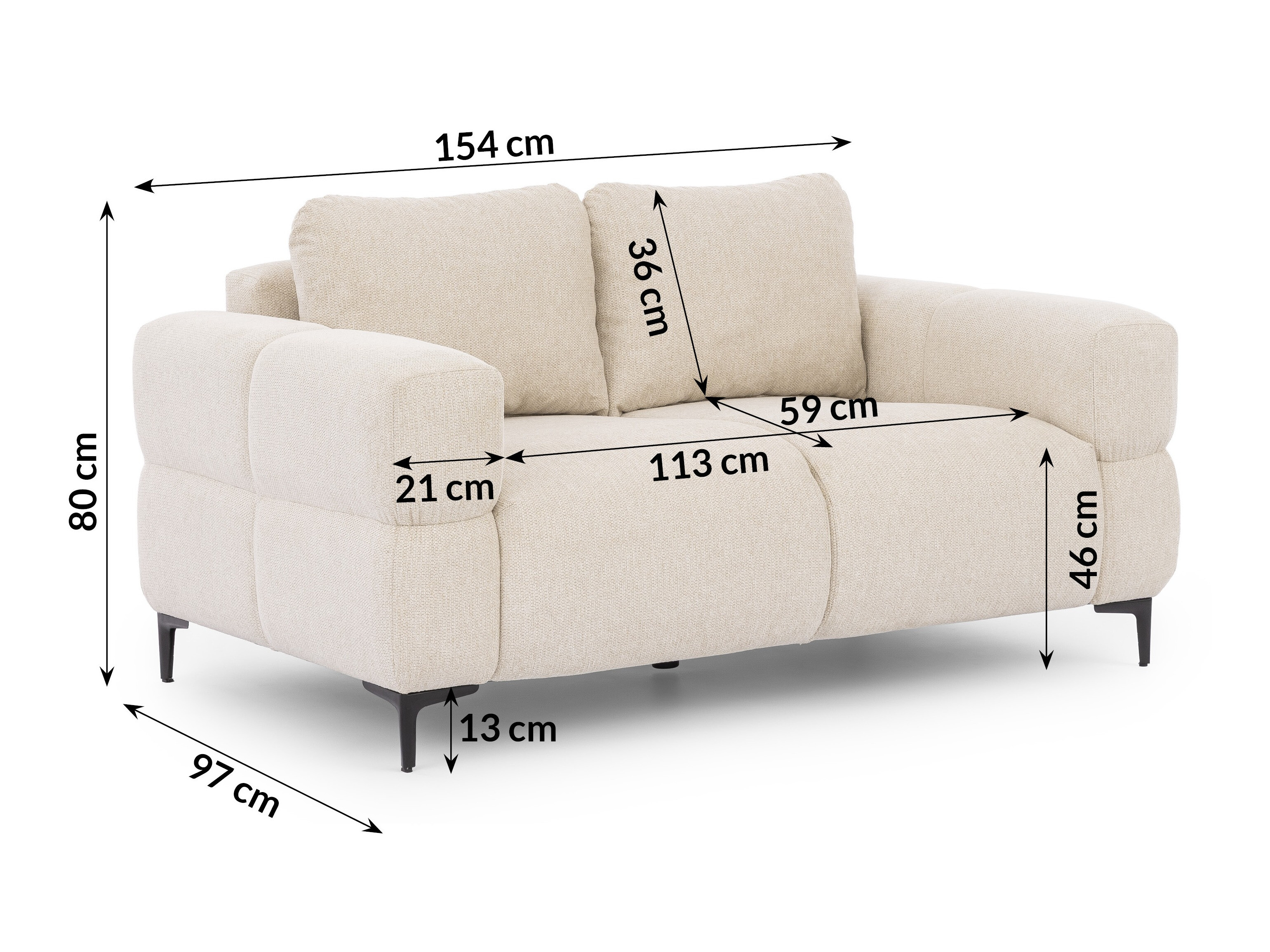 Sofa Rocklin 137 (Aragon 03)