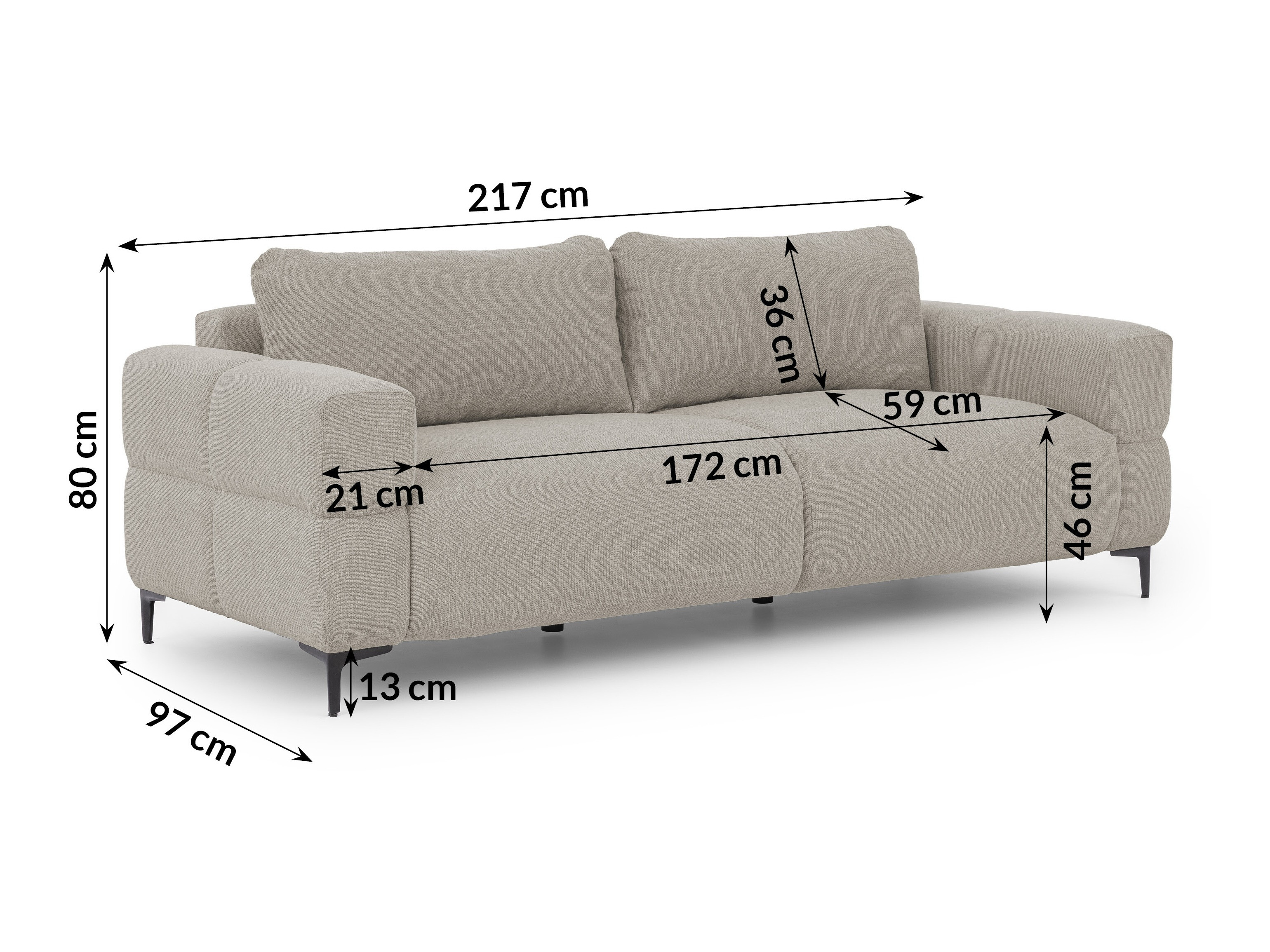 Sofa Rocklin 138 (Aragon 20)