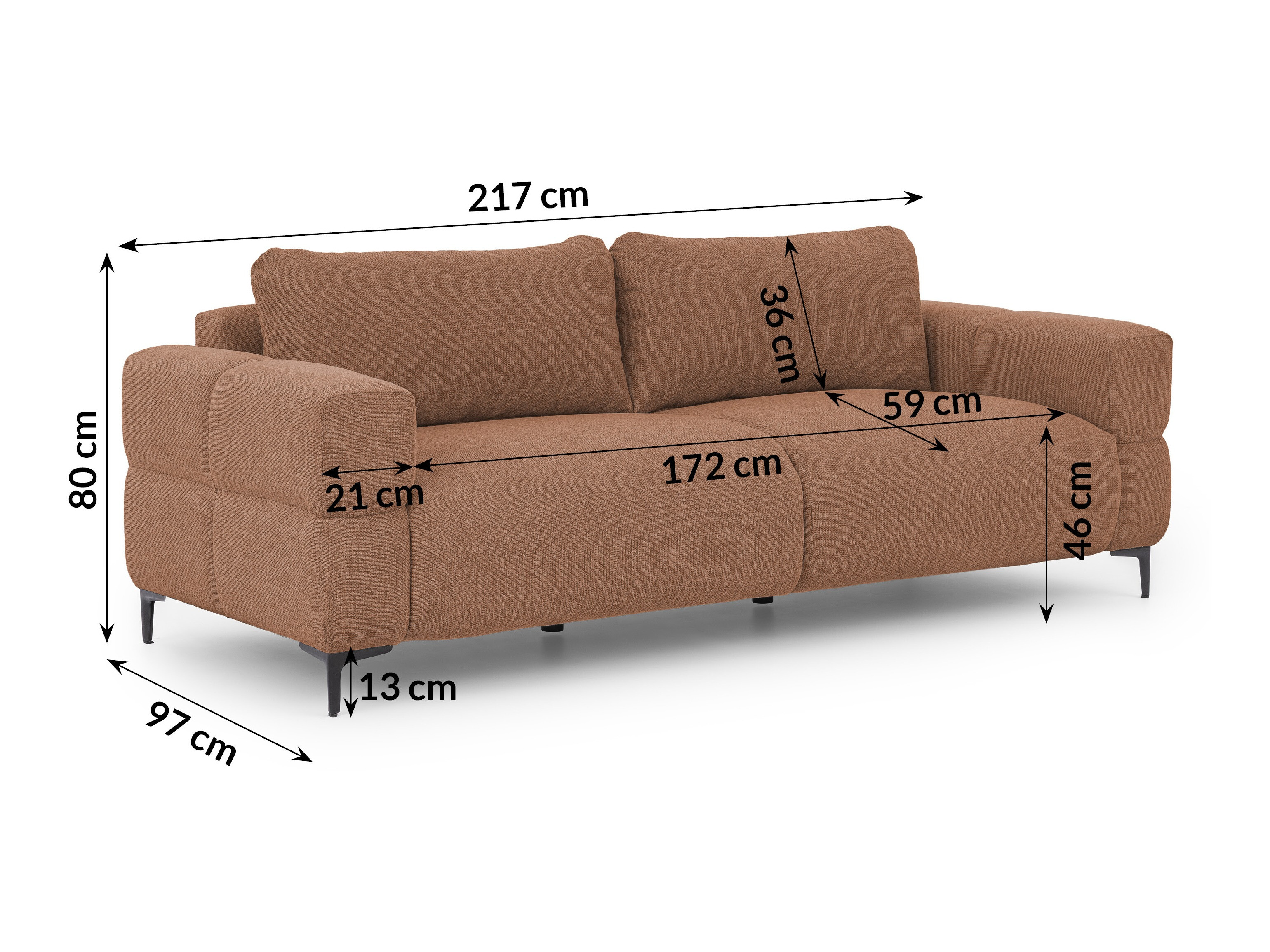 Sofa Rocklin 138 (Aragon 59)
