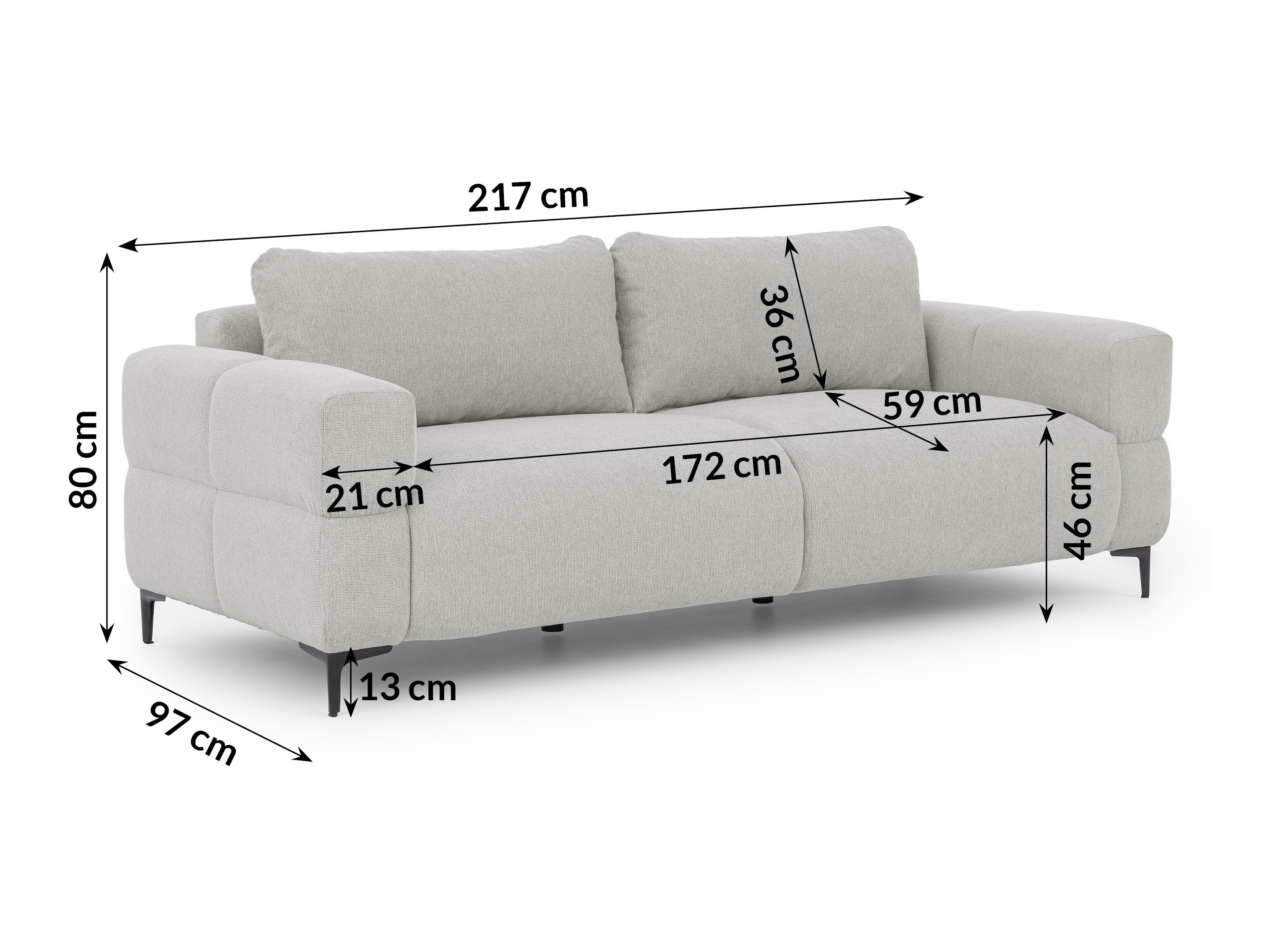 Sofa Rocklin 138 (Aragon 80)