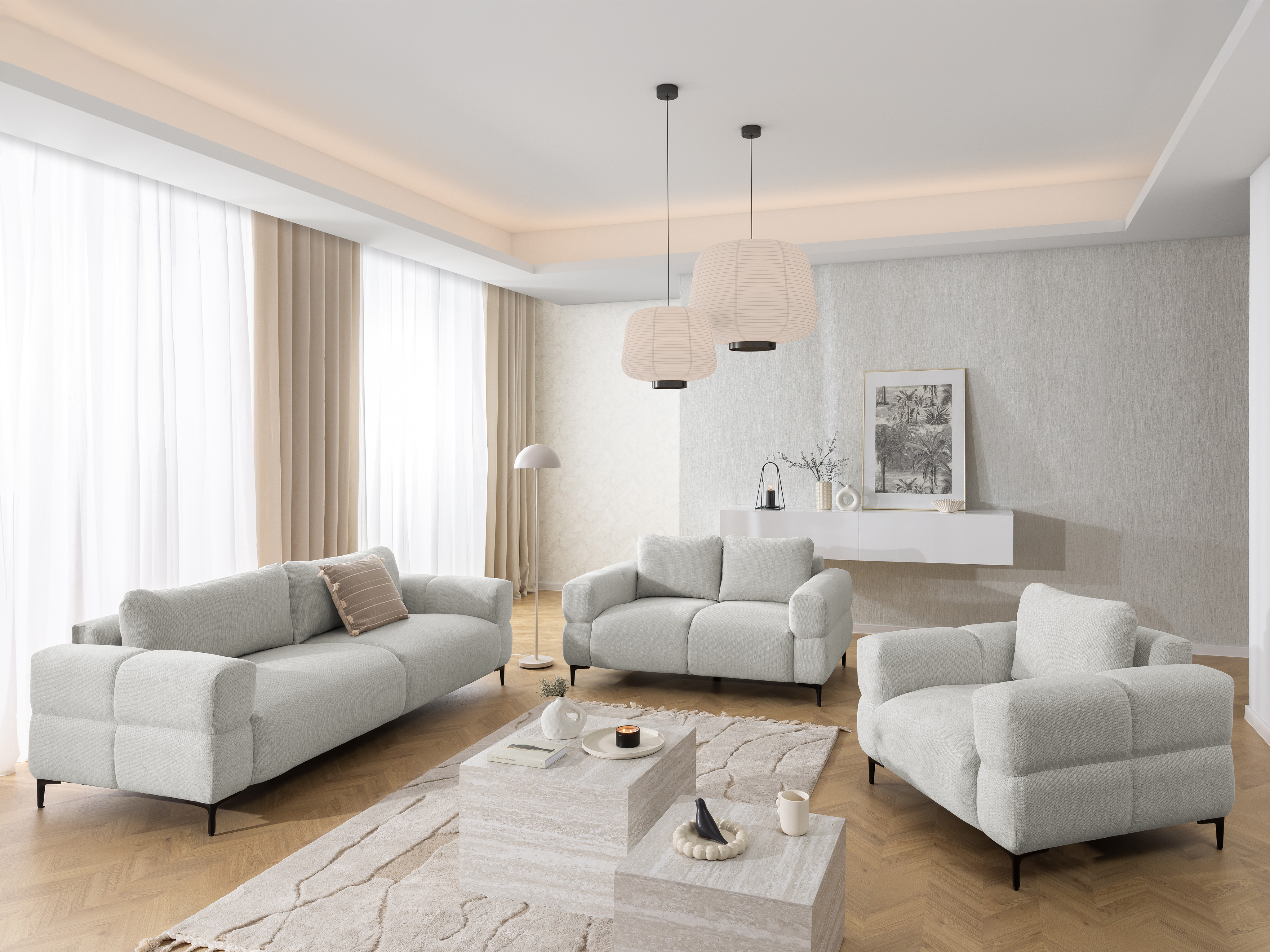 Upholstered furniture set Rocklin 139 (Aragon 80)