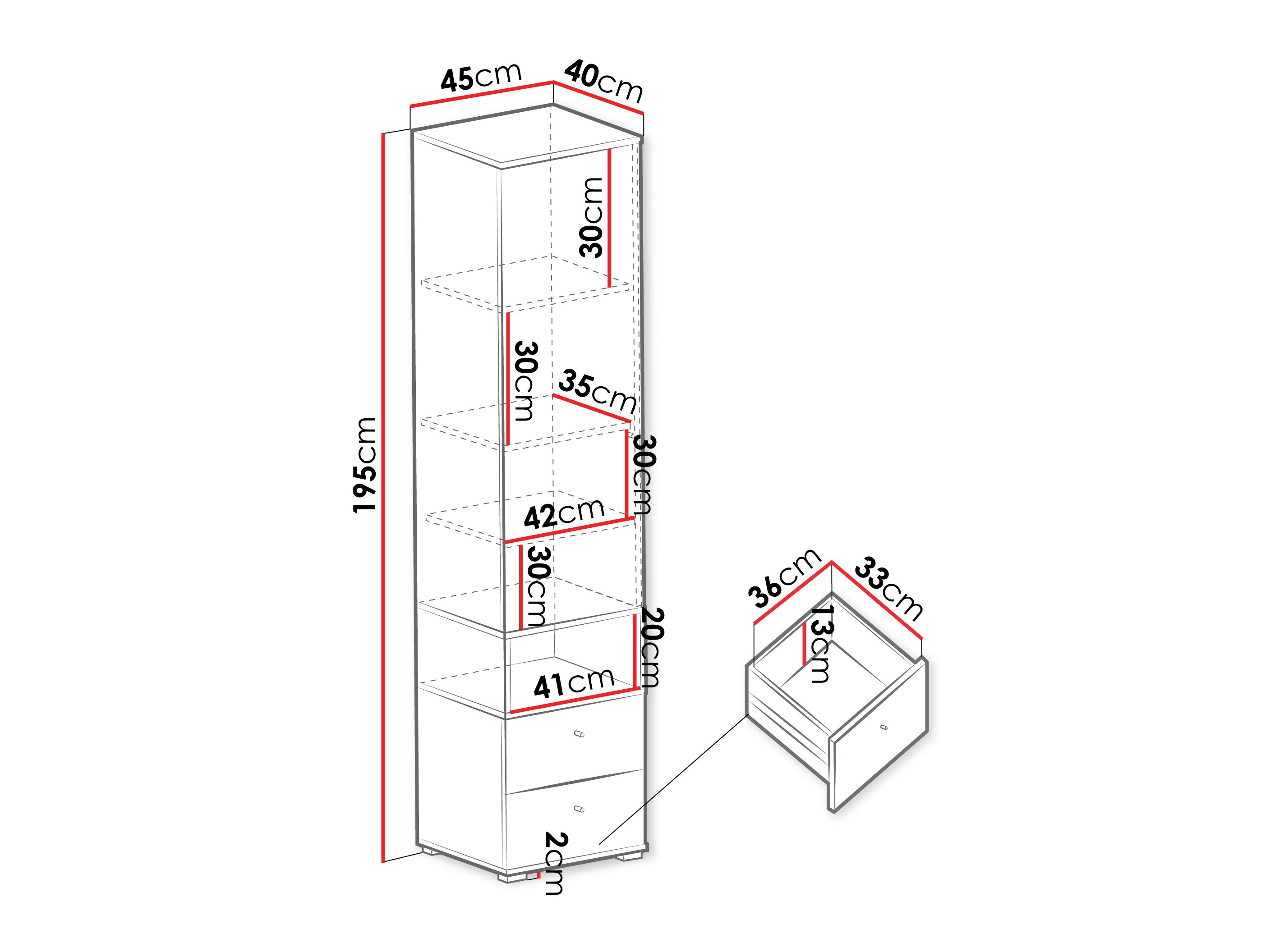 Bookcase Ciravie 101