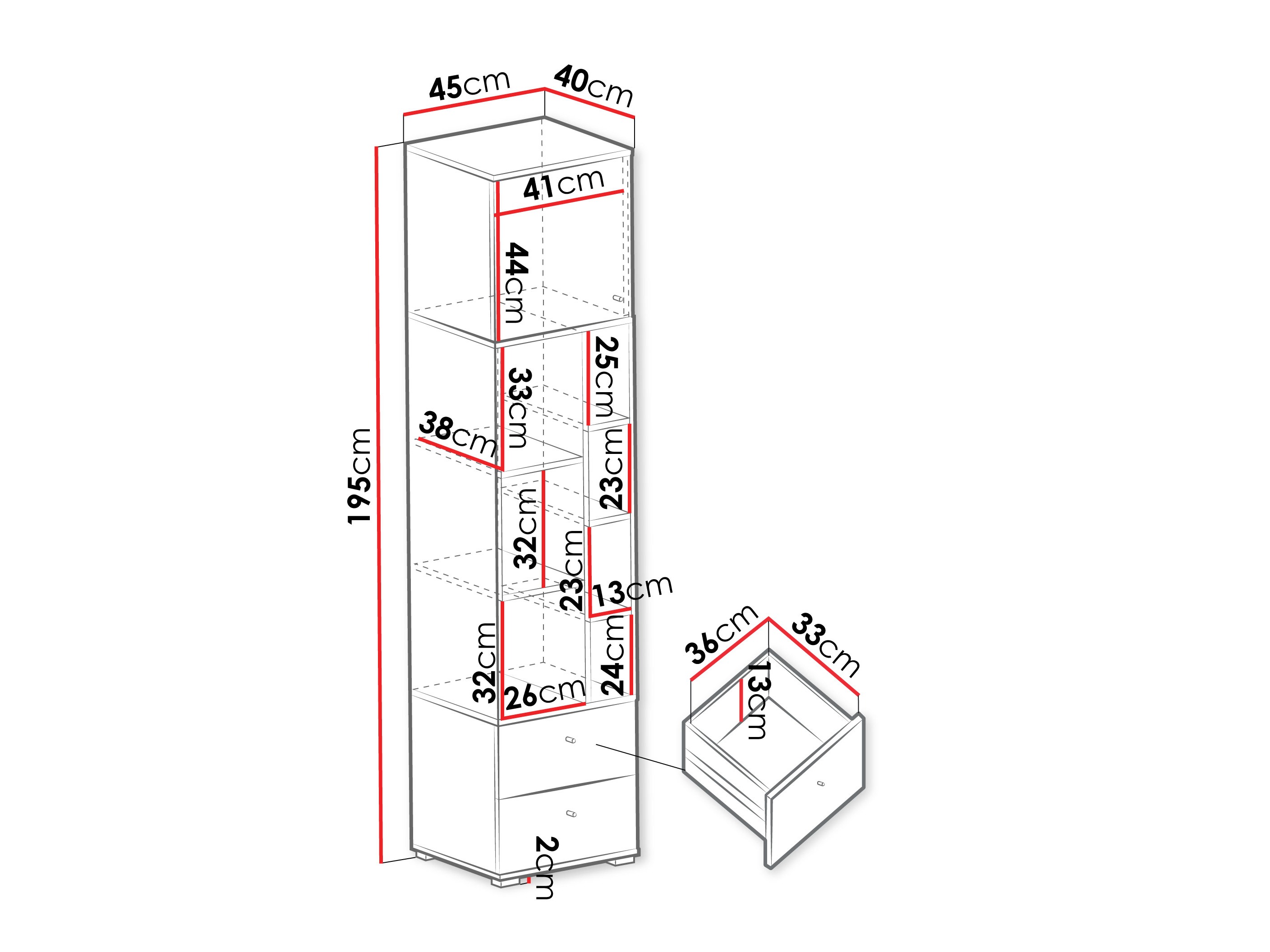 Bookcase Ciravie 102