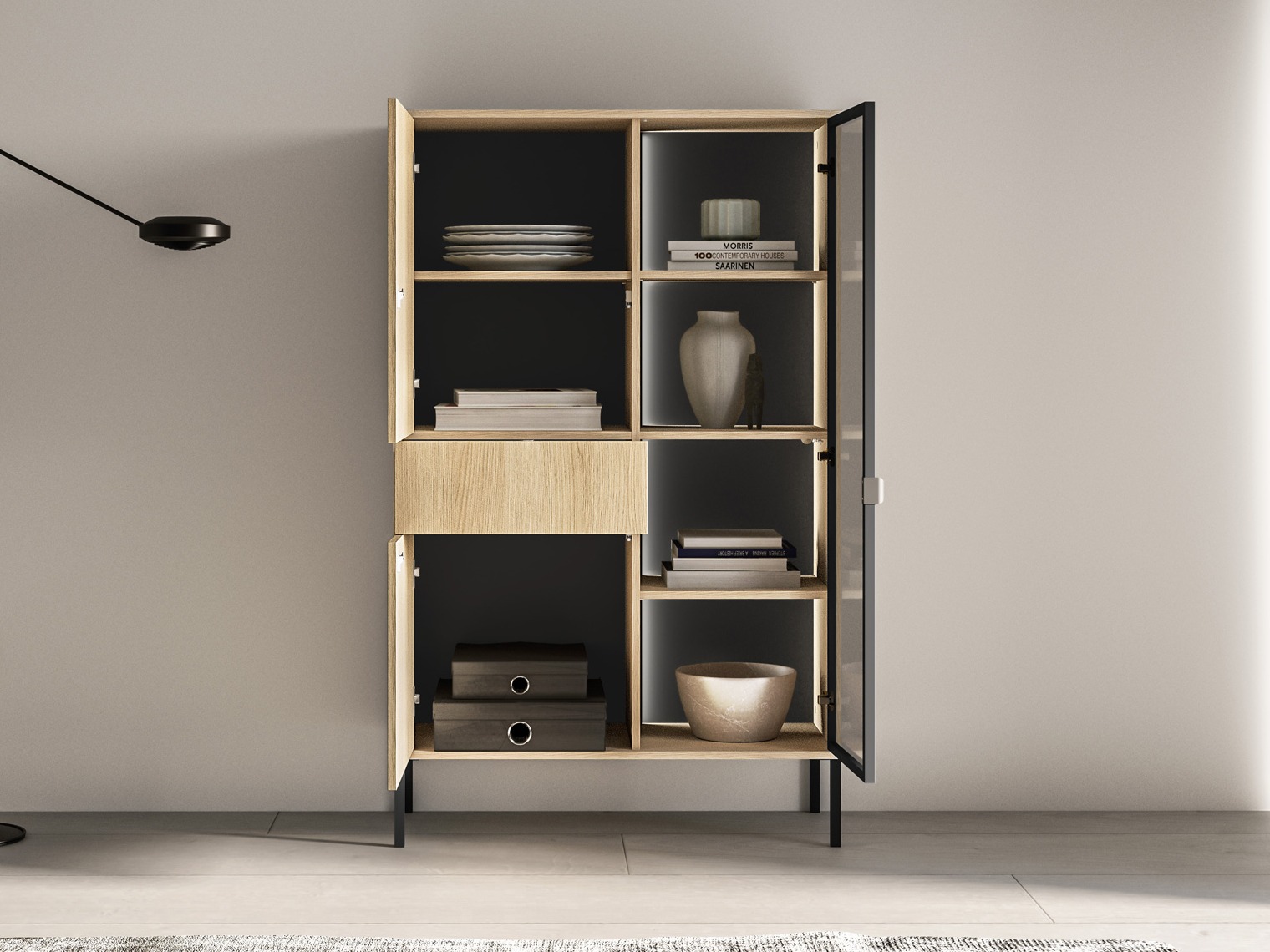 Bookcase Virsalo 100 (Oak)