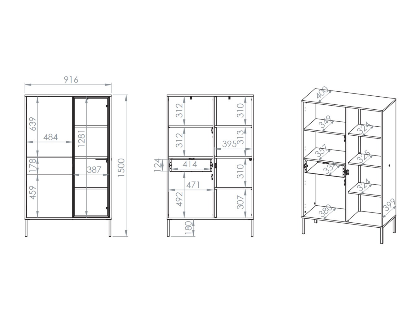 Bookcase Virsalo 100 (Oak)