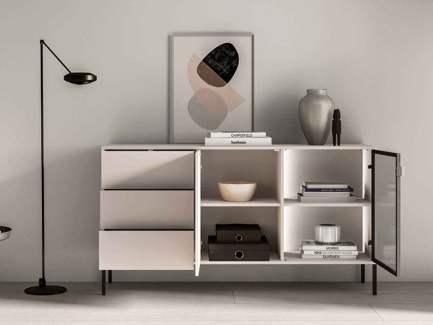 Chest of drawers Virsalo 101 (Cashmere)