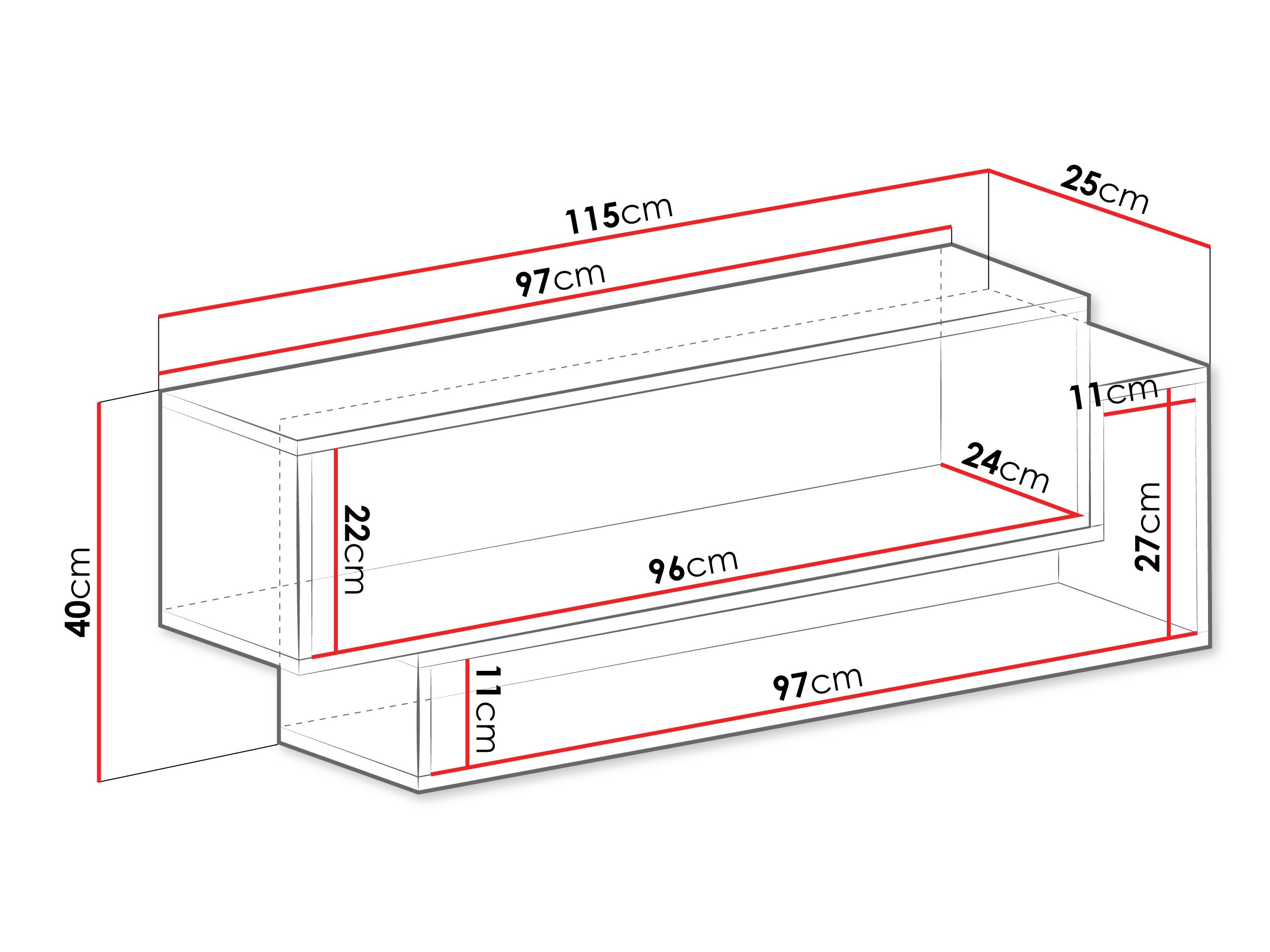 Wall shelf Ciravie 106