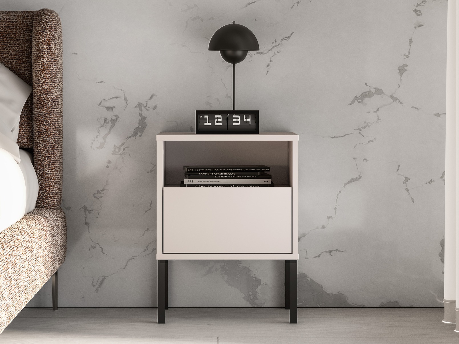 Bedside table Virsalo 104 (Cashmere)