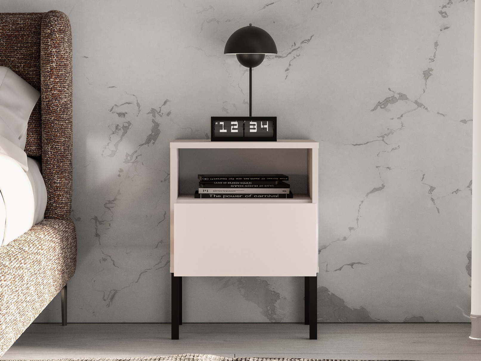 Bedside table Virsalo 104 (Cashmere)