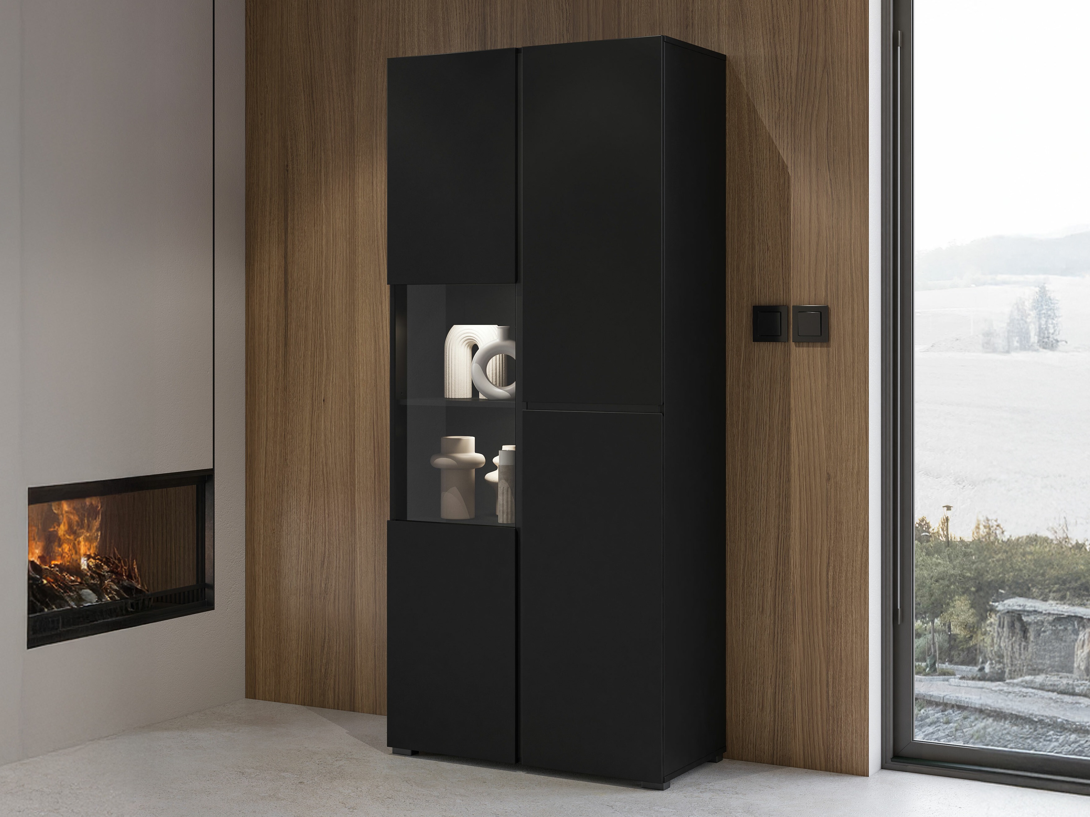 Bookcase Alfere 110 (Black)