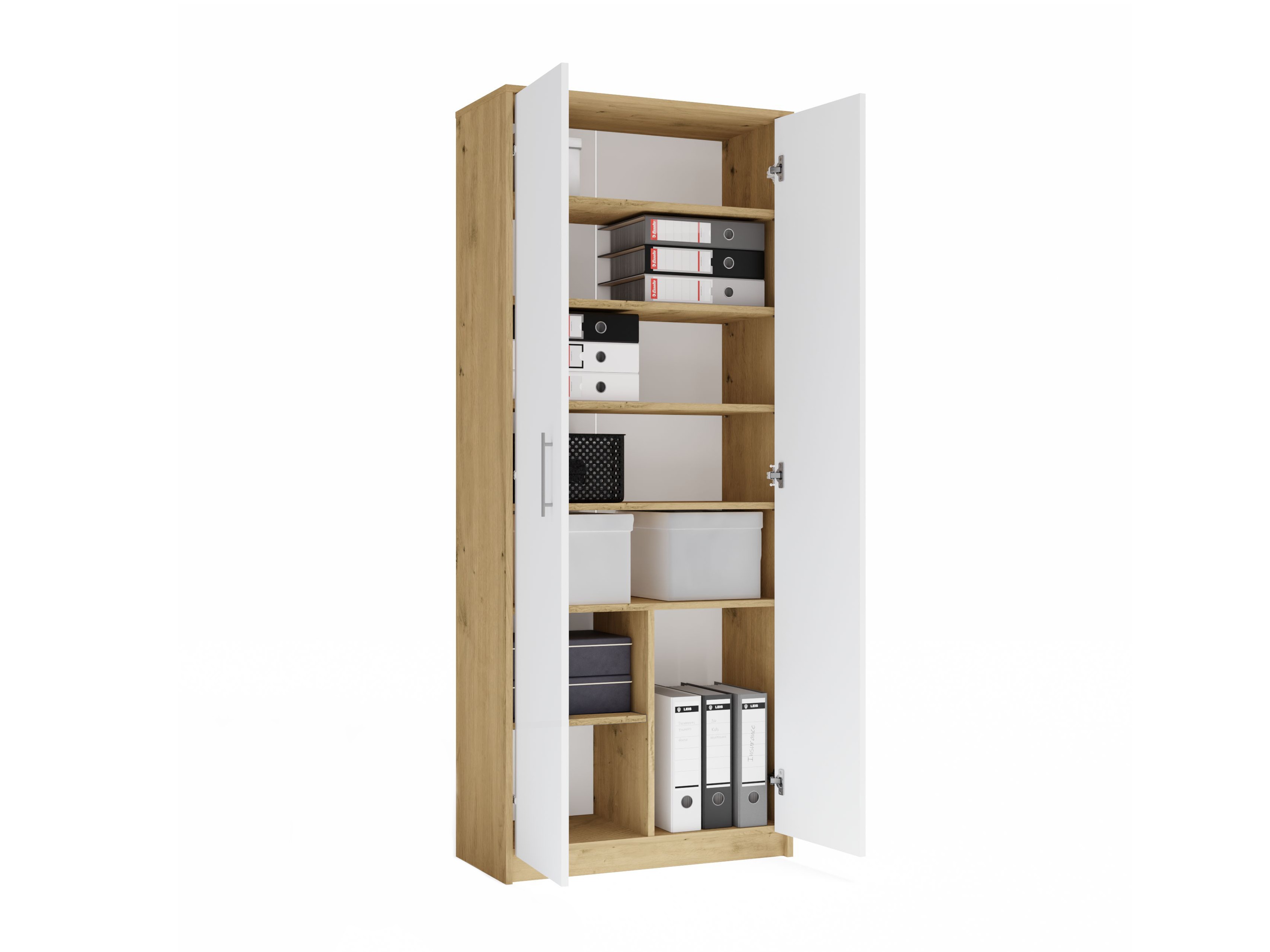 Bookcase Mandeville 196 (Artisan oak + White)