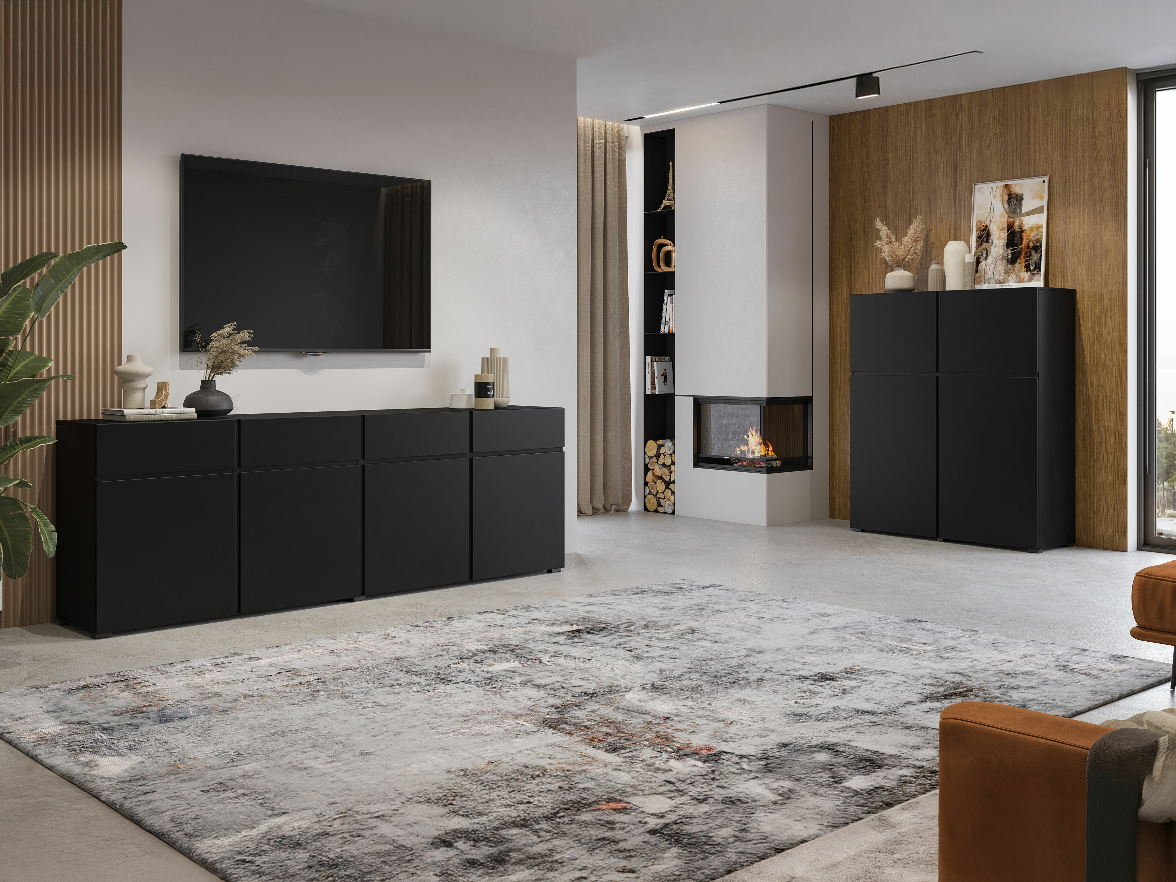Chest of drawers Alfere 100 (Black)