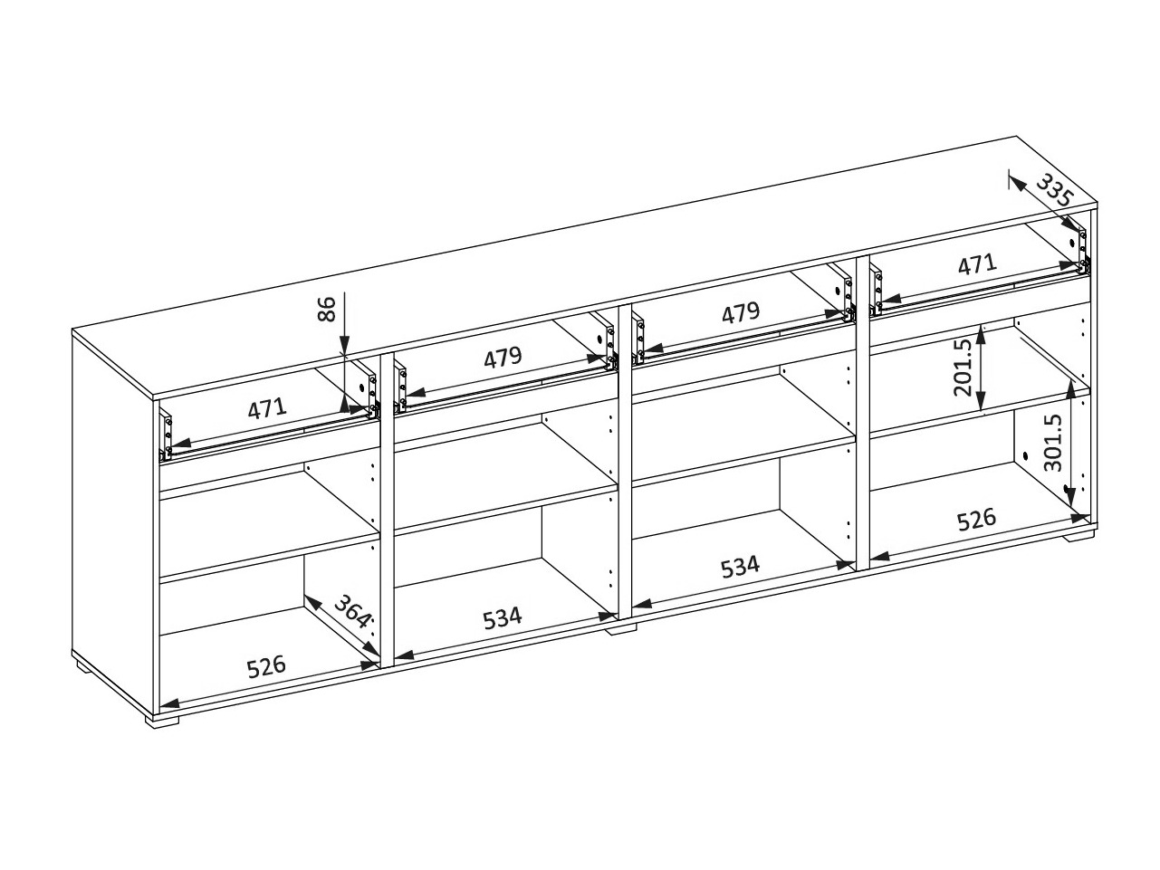 Chest of drawers Alfere 100 (Wotan Oak)