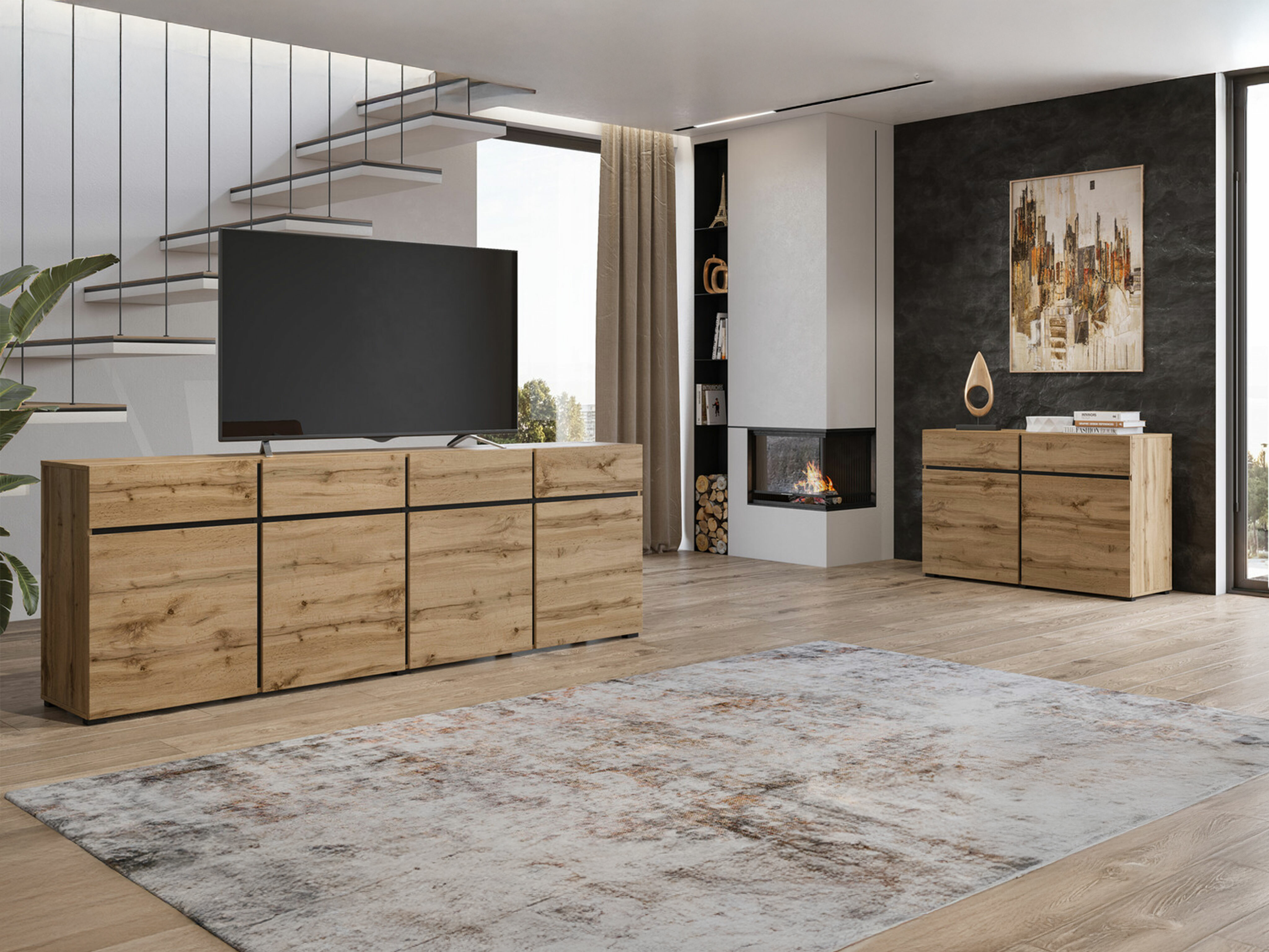 Chest of drawers Alfere 100 (Wotan Oak)