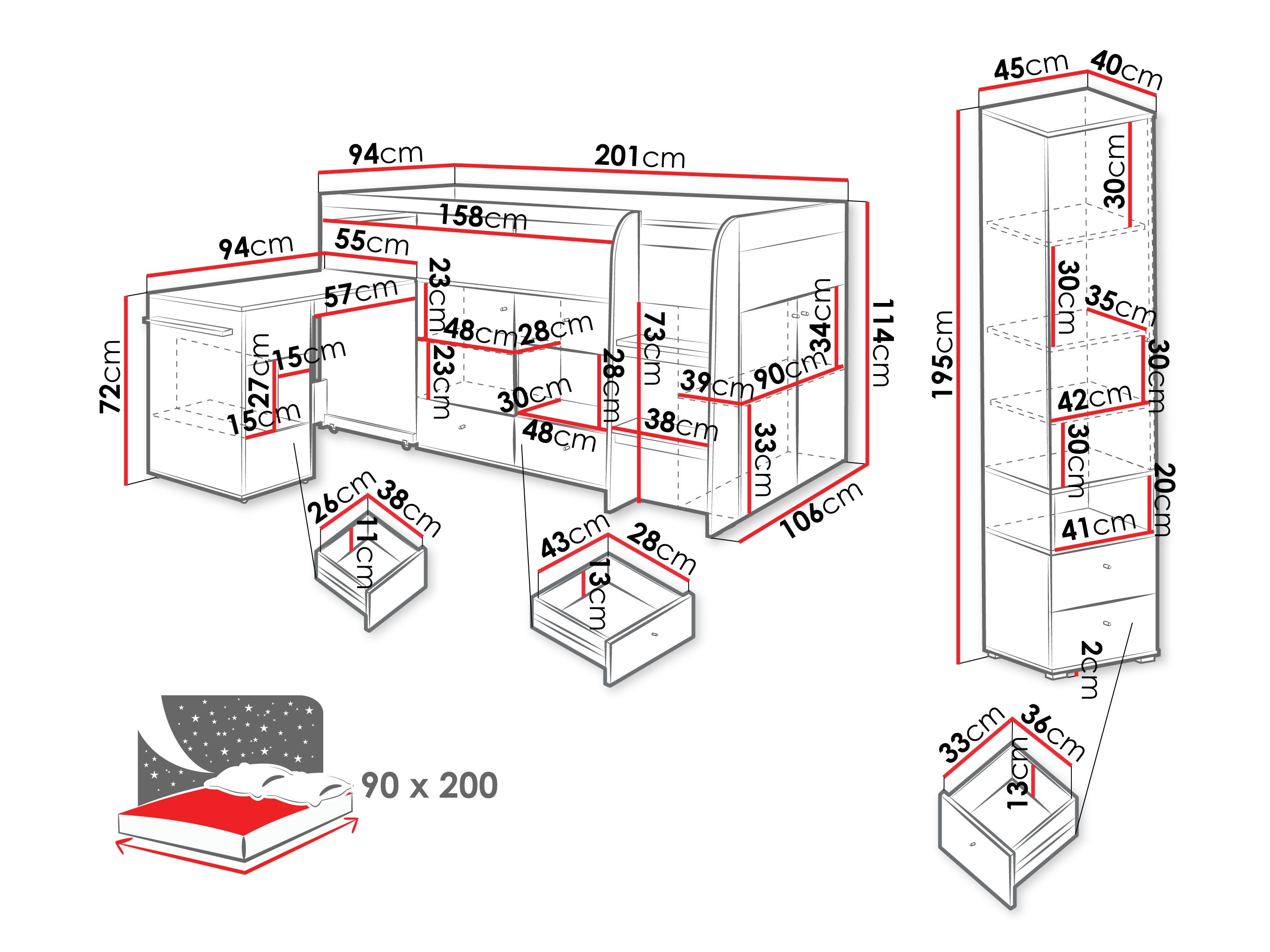 Children's room set Ciravie 109