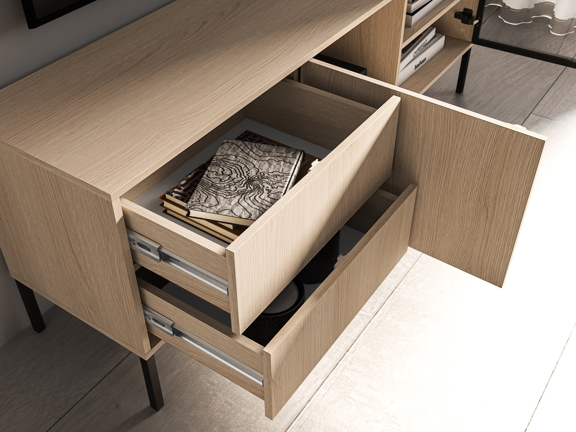 TV stand Virsalo 103 (Oak)