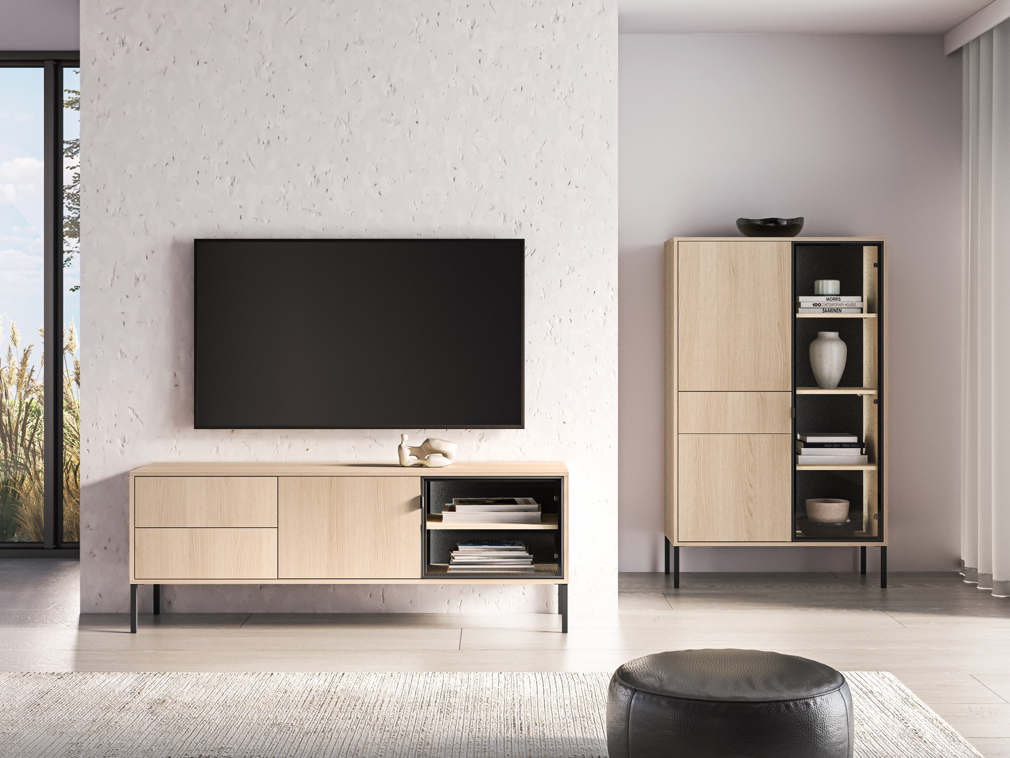 TV stand Virsalo 103 (Oak)