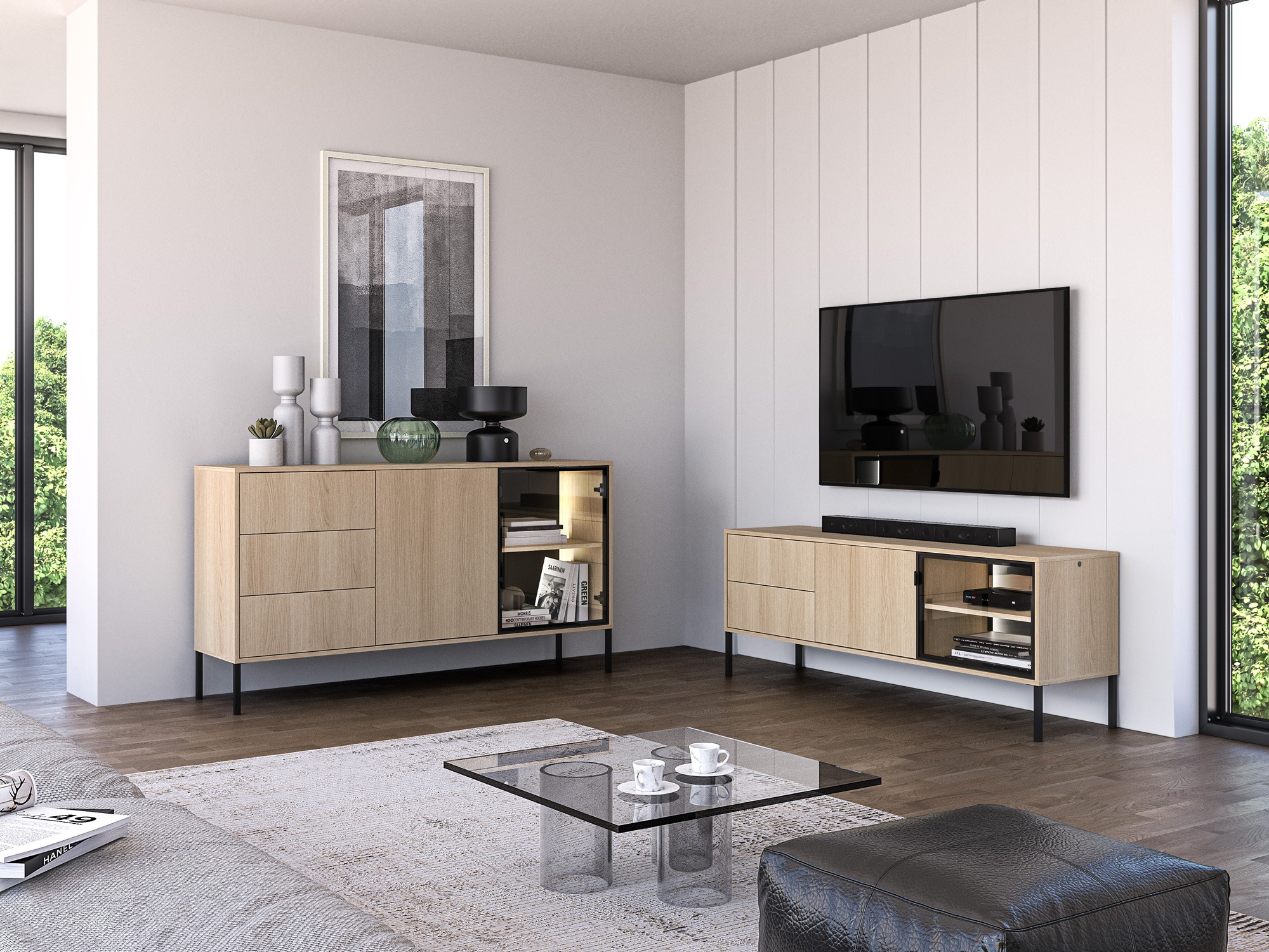 TV stand Virsalo 103 (Oak)