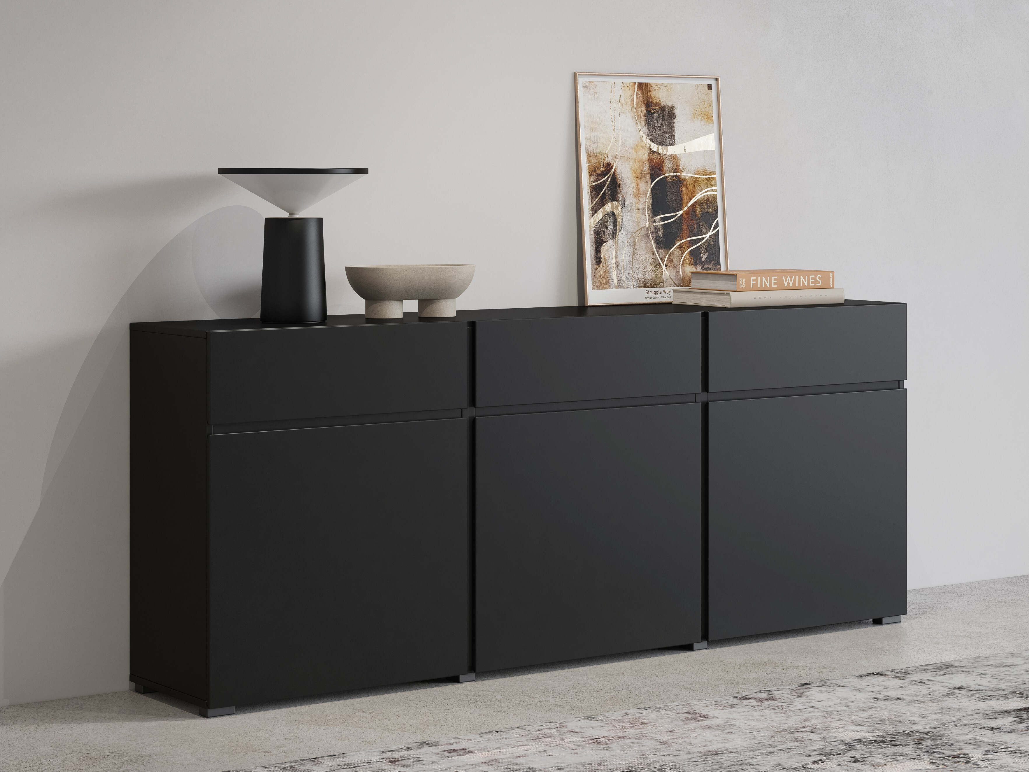 Chest of drawers Alfere 103 (Black)