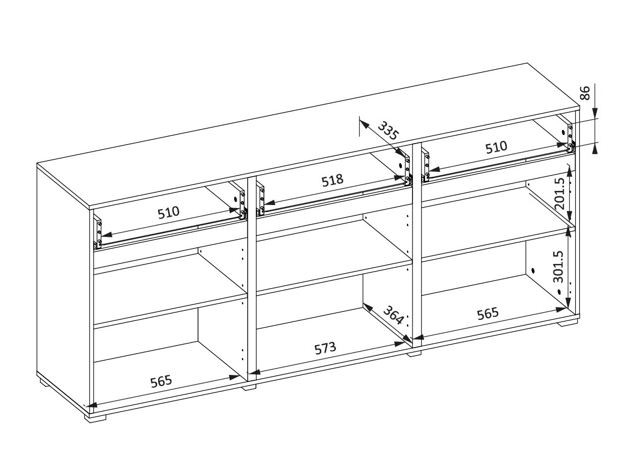 Chest of drawers Alfere 103 (Congo)