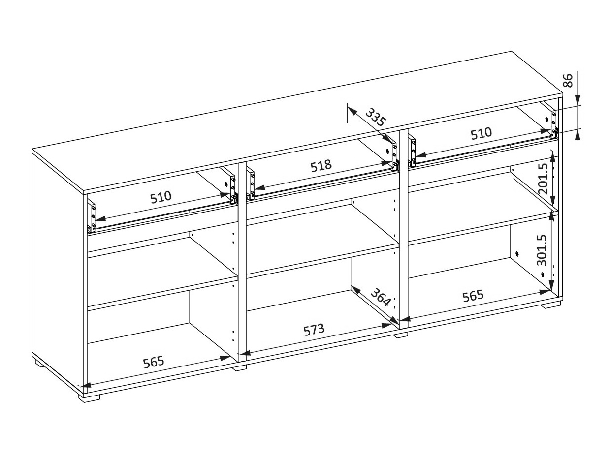 Chest of drawers Alfere 103 (Green)