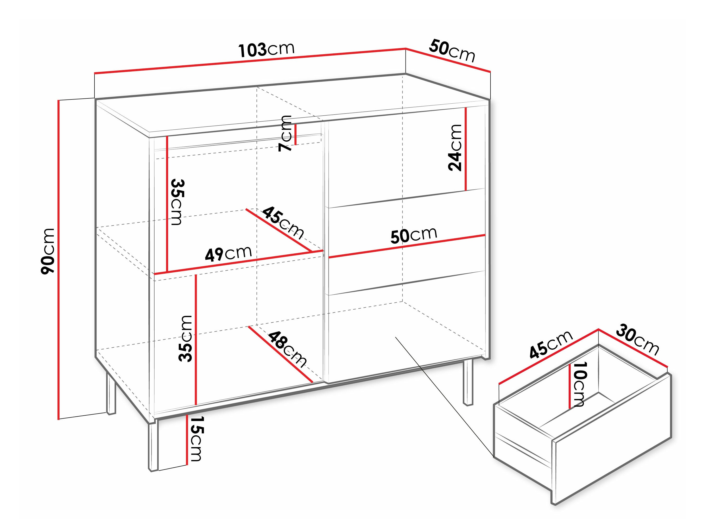 Chest of drawers Comfivo Delruva (Cashmere)