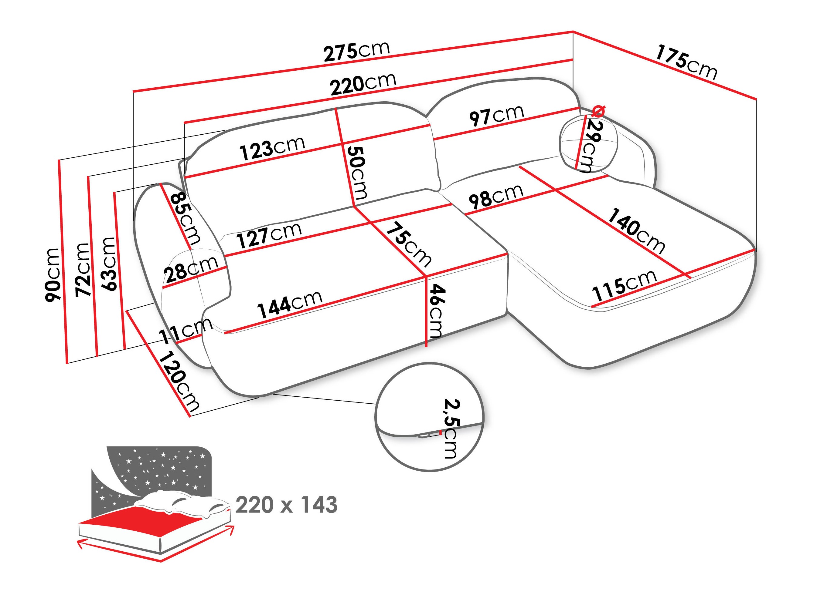 Corner sofa TrendyNest 110 (Now or never 03)