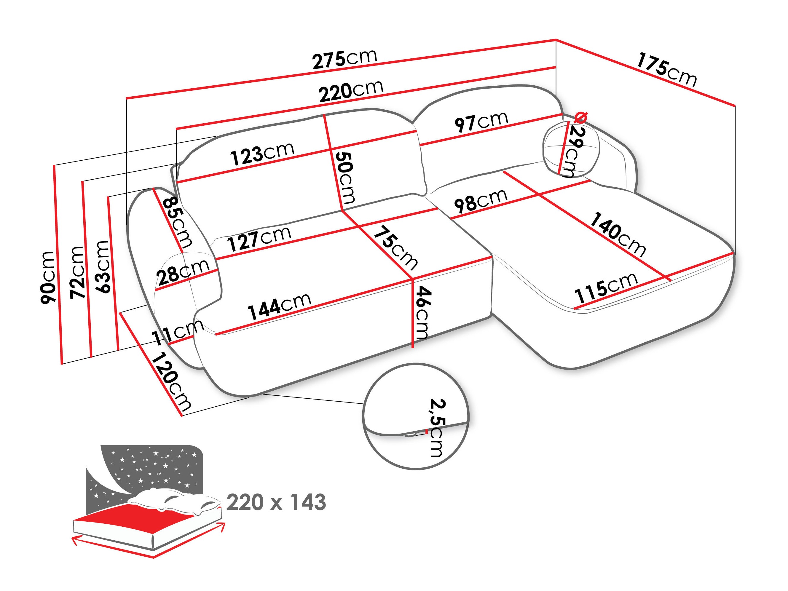 Corner sofa TrendyNest Ardea I (Now or never 16)
