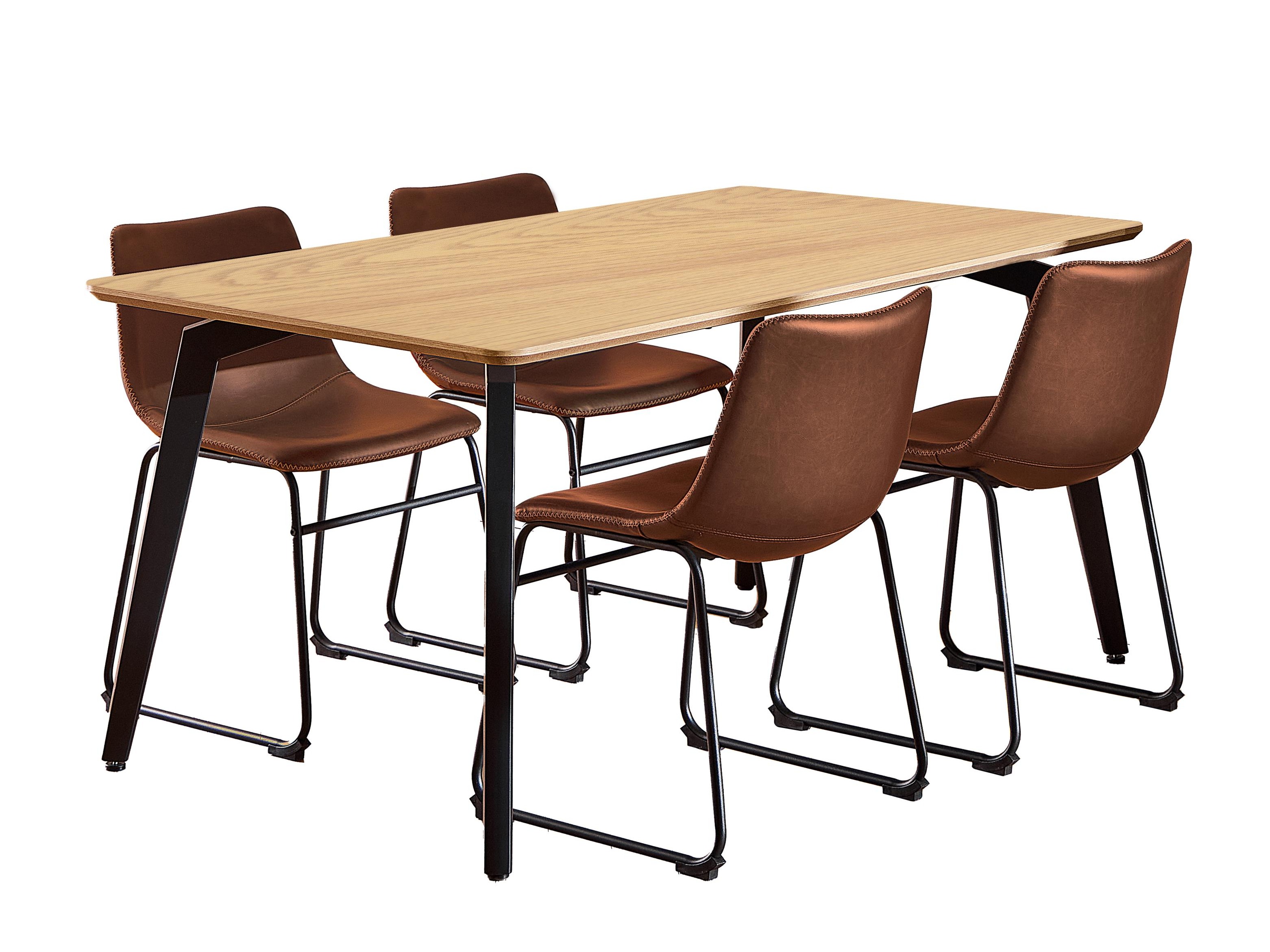 Dining set Norsica 1096 (Brown + Black)