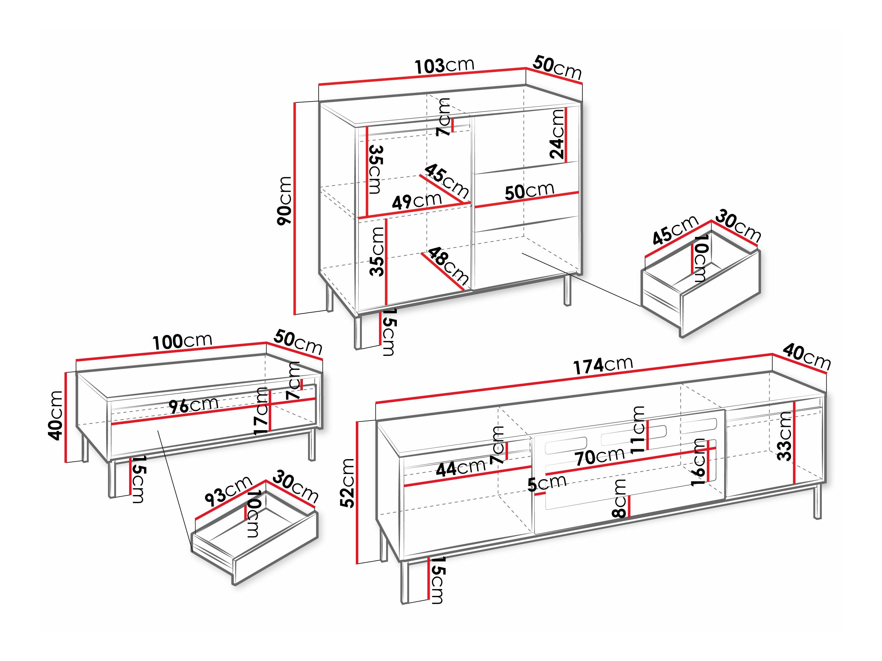 Living room set Comfivo Delruva IV (Black)
