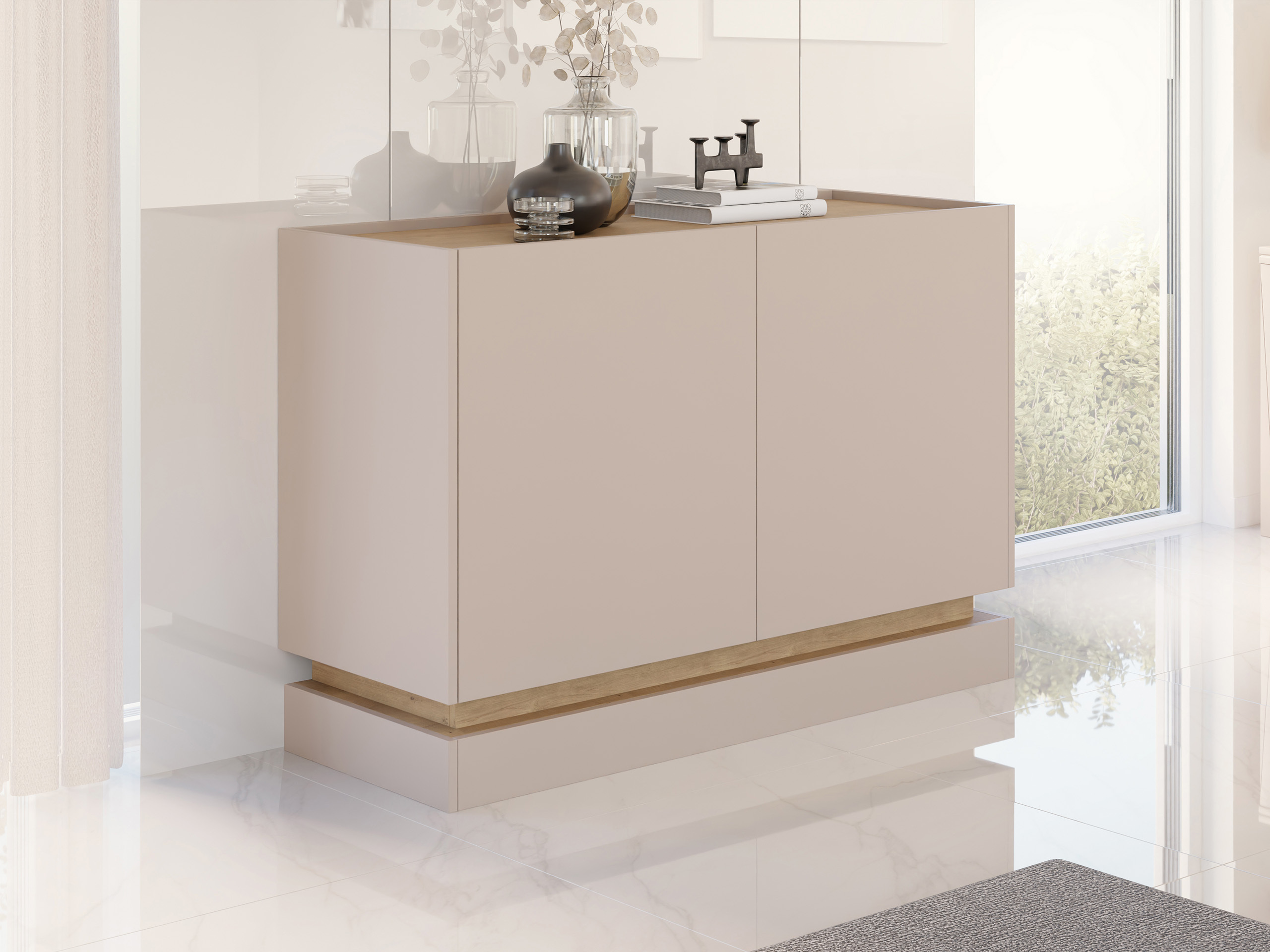 Sideboard Comfivo Dalvenu 100 (Light brown + Oak)